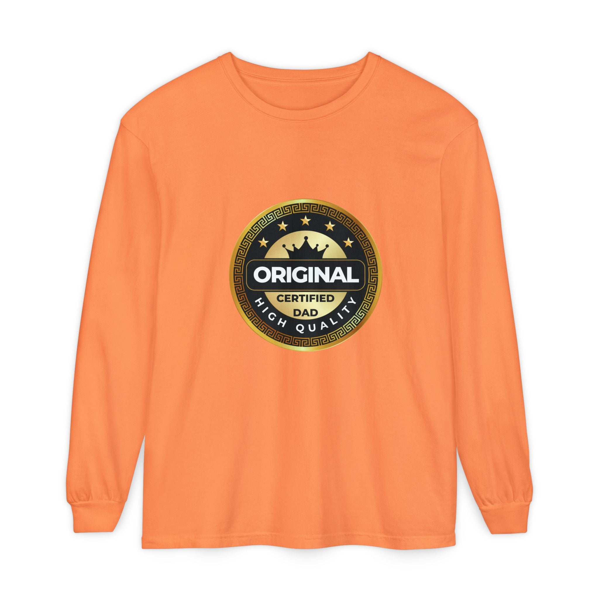 Original Certified Dad Badge T-Shirt | Long Sleeve, Vintage Seal Design