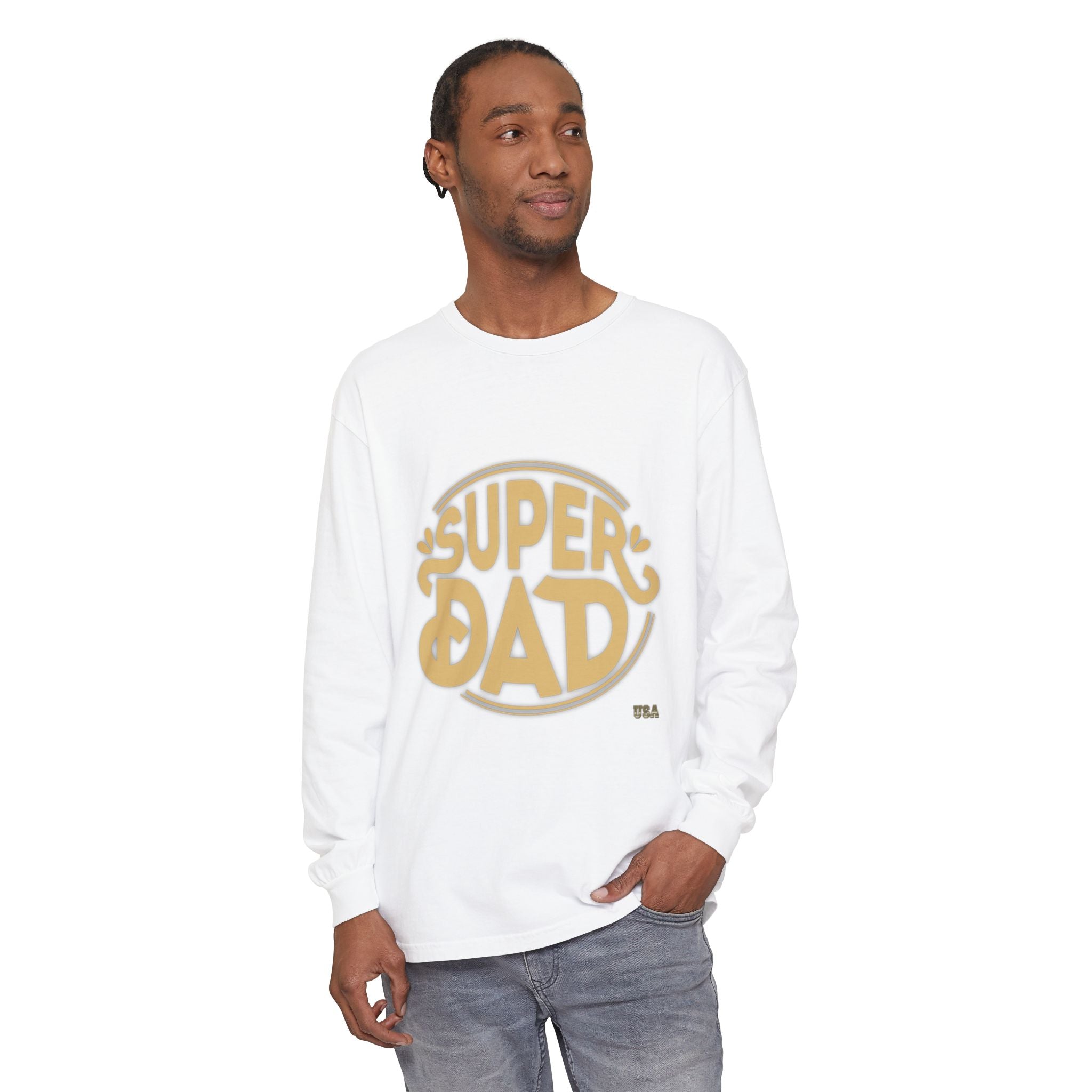 Super Dad Retro Badge Long Sleeve T-Shirt | Father’s Day Tee