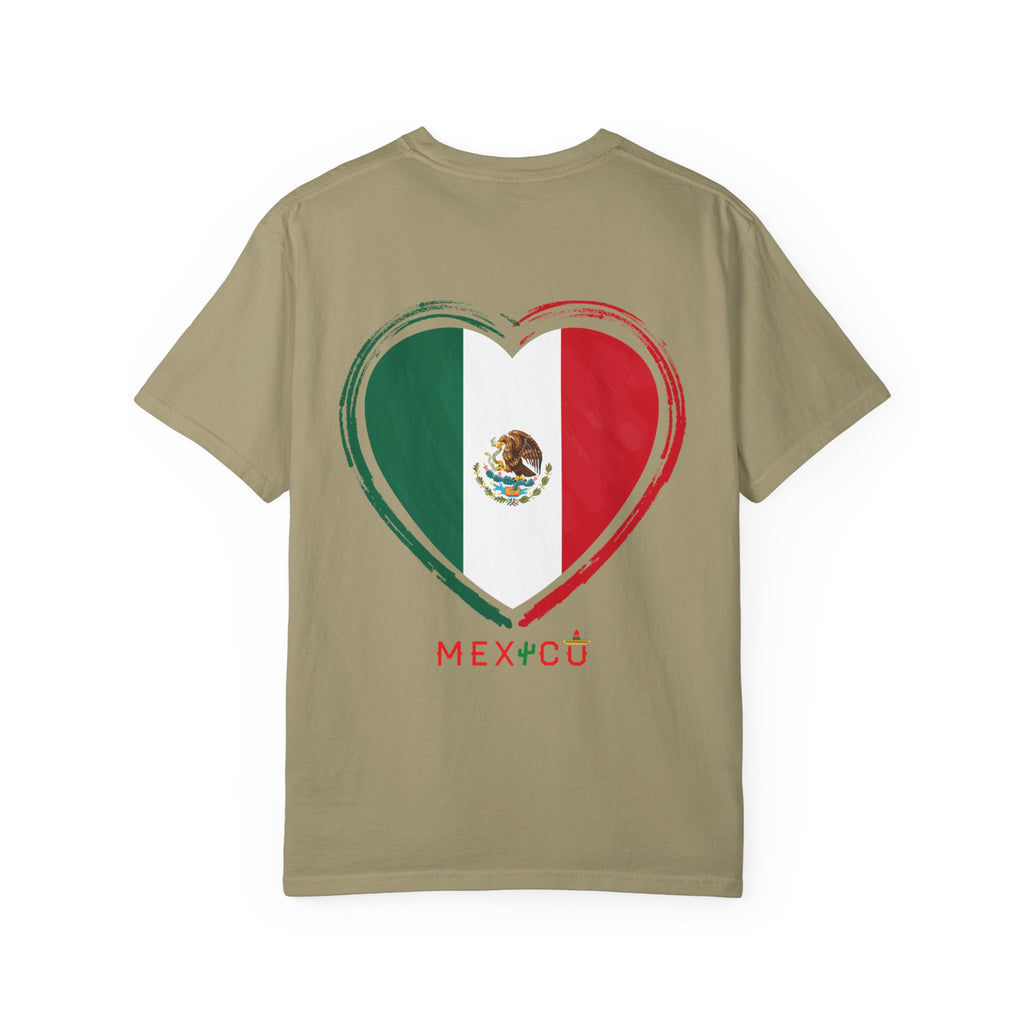 Mexican Flag Heart T-Shirt | Mexico Tricolor Heart Tee