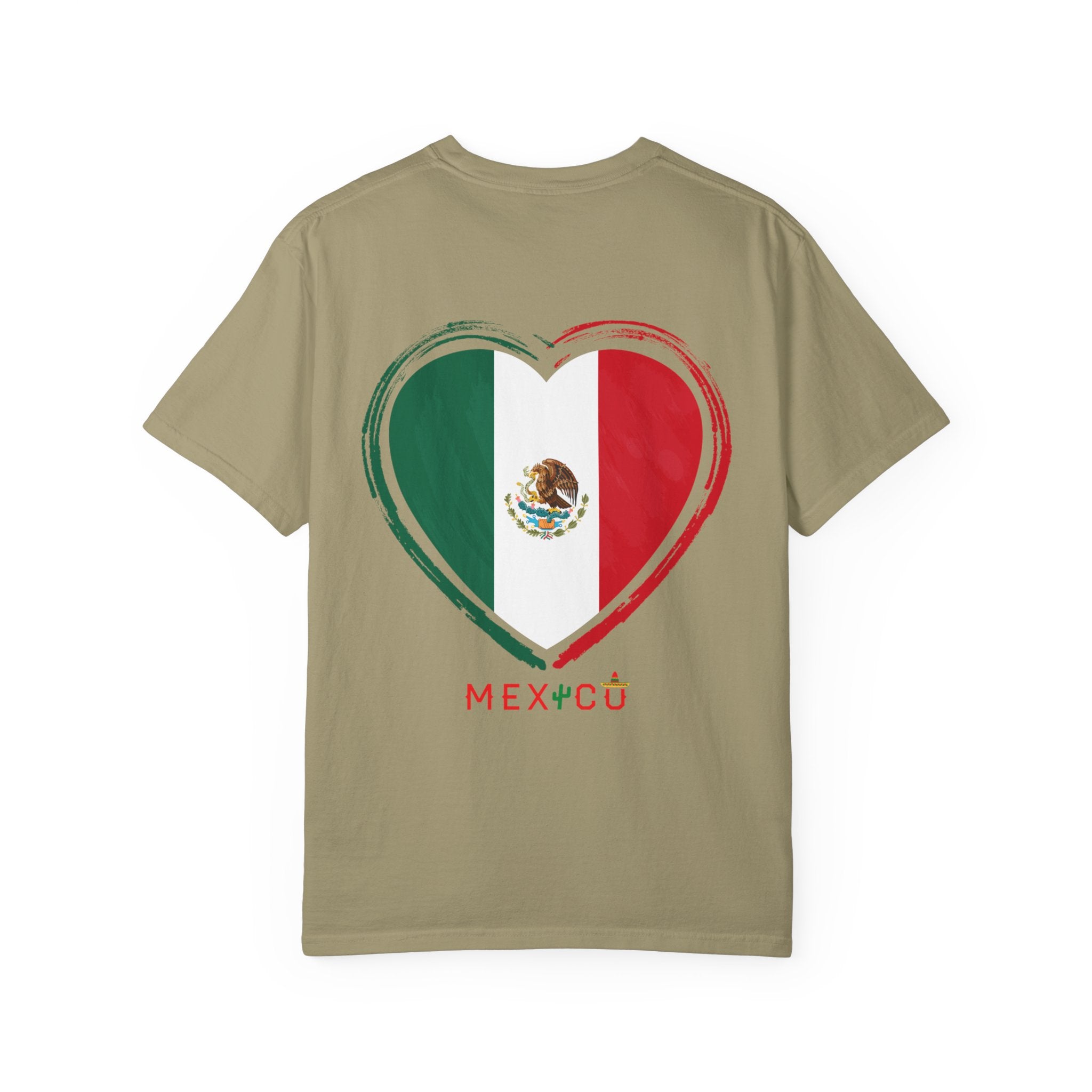 Mexican Flag Heart T-Shirt | Mexico Tricolor Heart Tee
