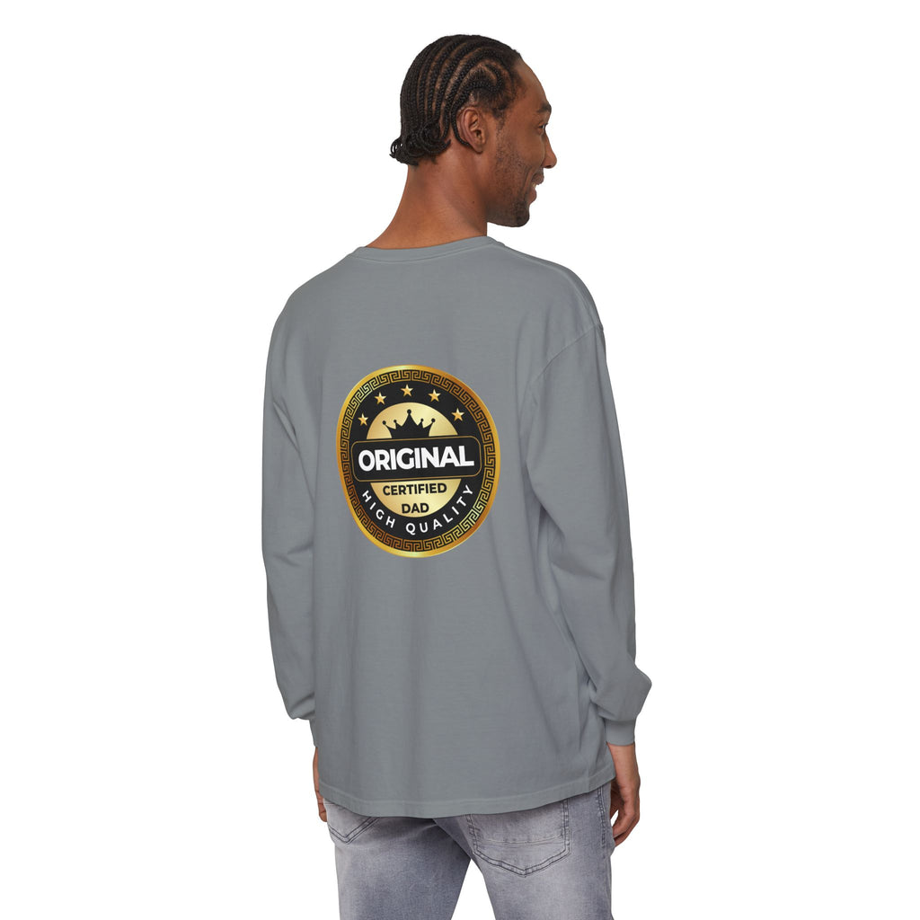 Original Certified Dad Badge T-Shirt | Long Sleeve, Vintage Seal Design