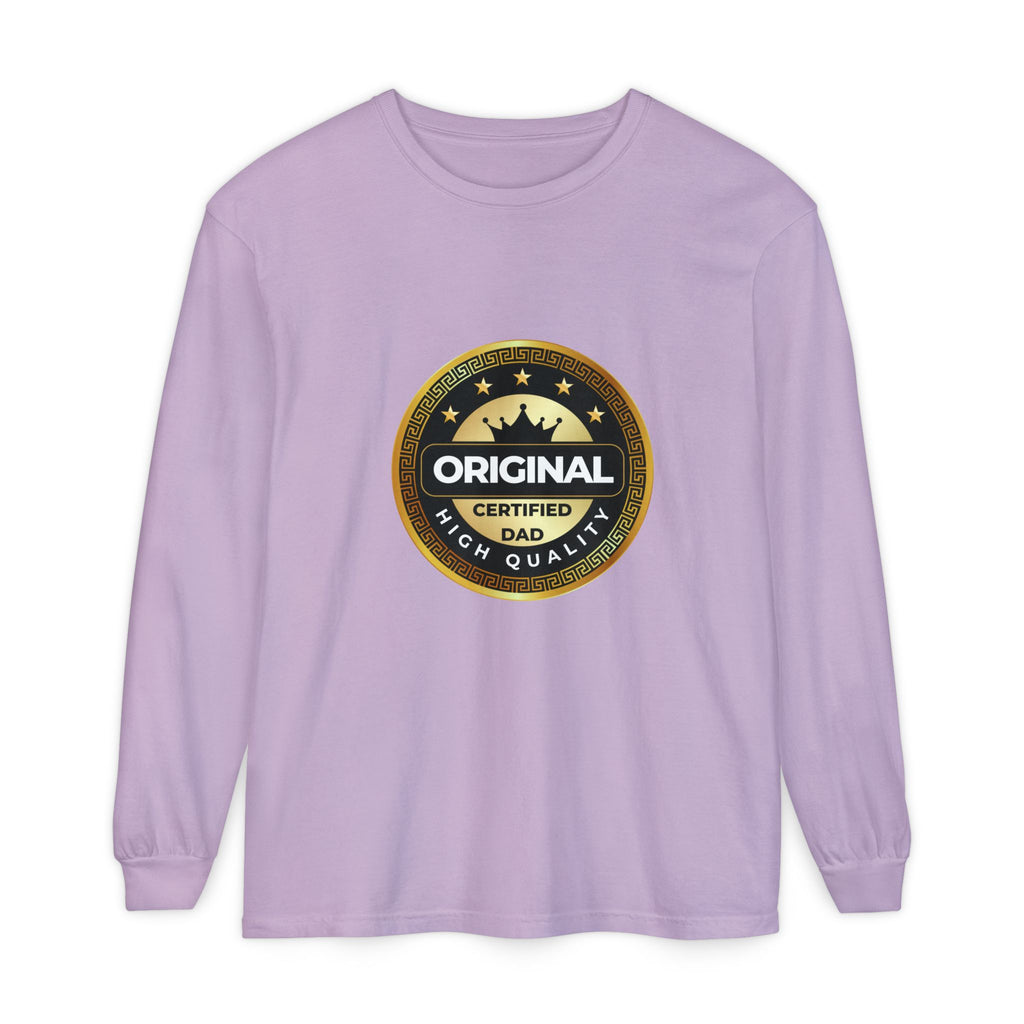Original Certified Dad Badge T-Shirt | Long Sleeve, Vintage Seal Design