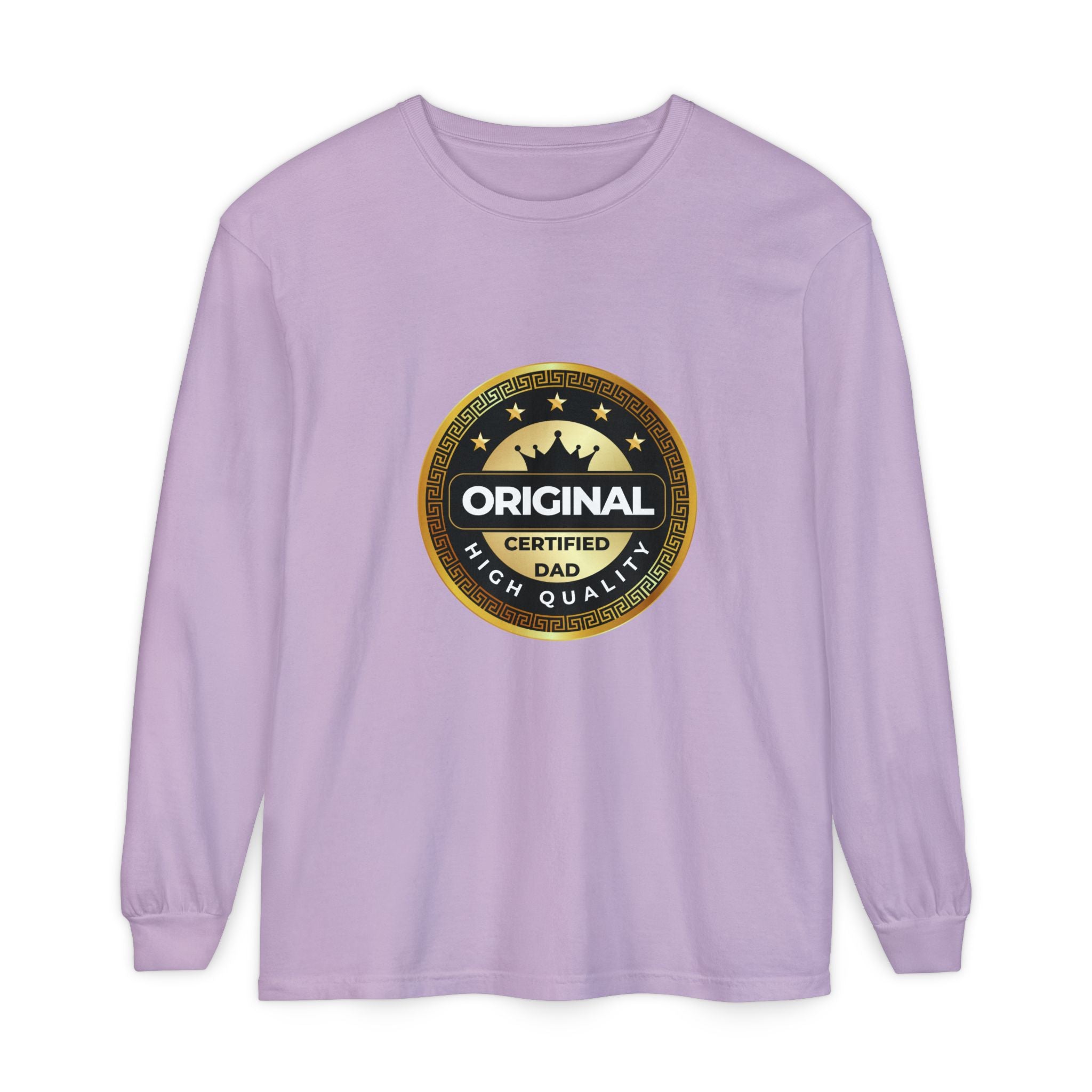 Original Certified Dad Badge T-Shirt | Long Sleeve, Vintage Seal Design