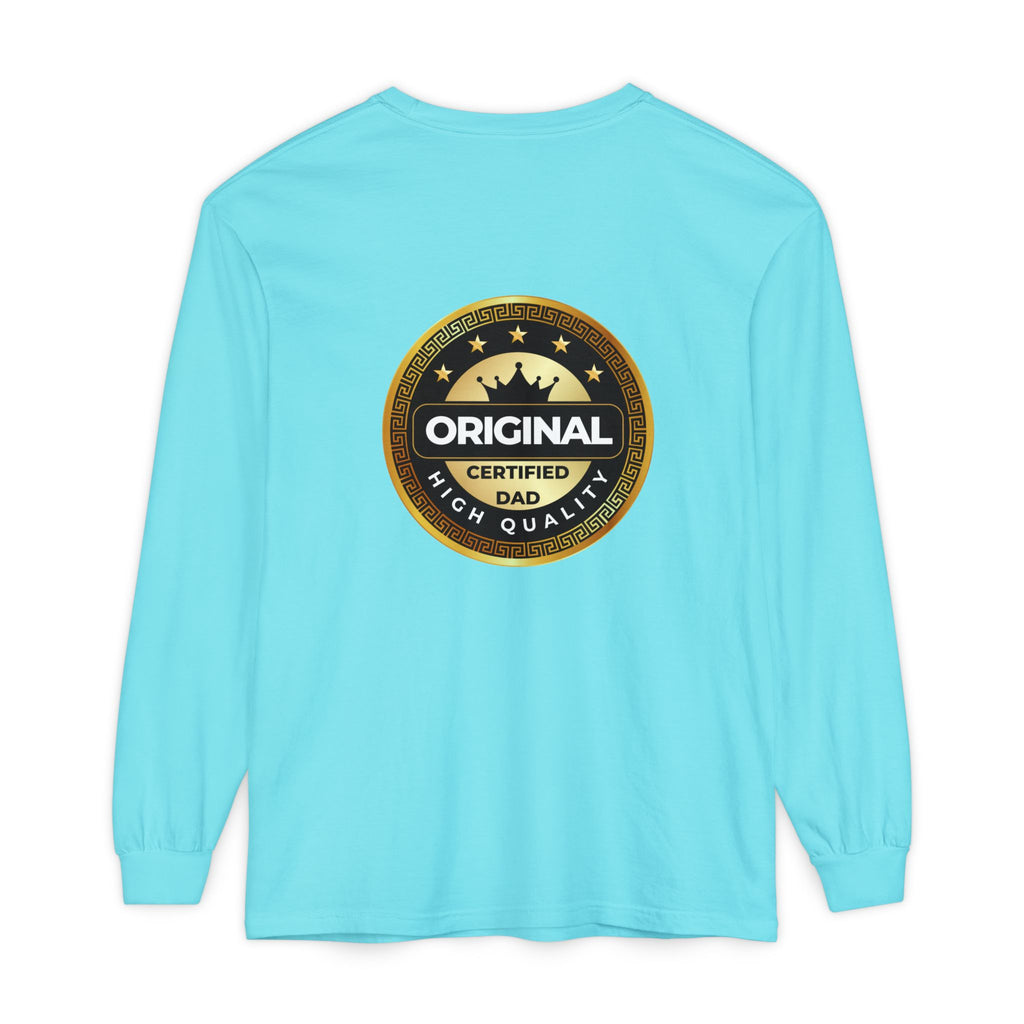 Original Certified Dad Badge T-Shirt | Long Sleeve, Vintage Seal Design