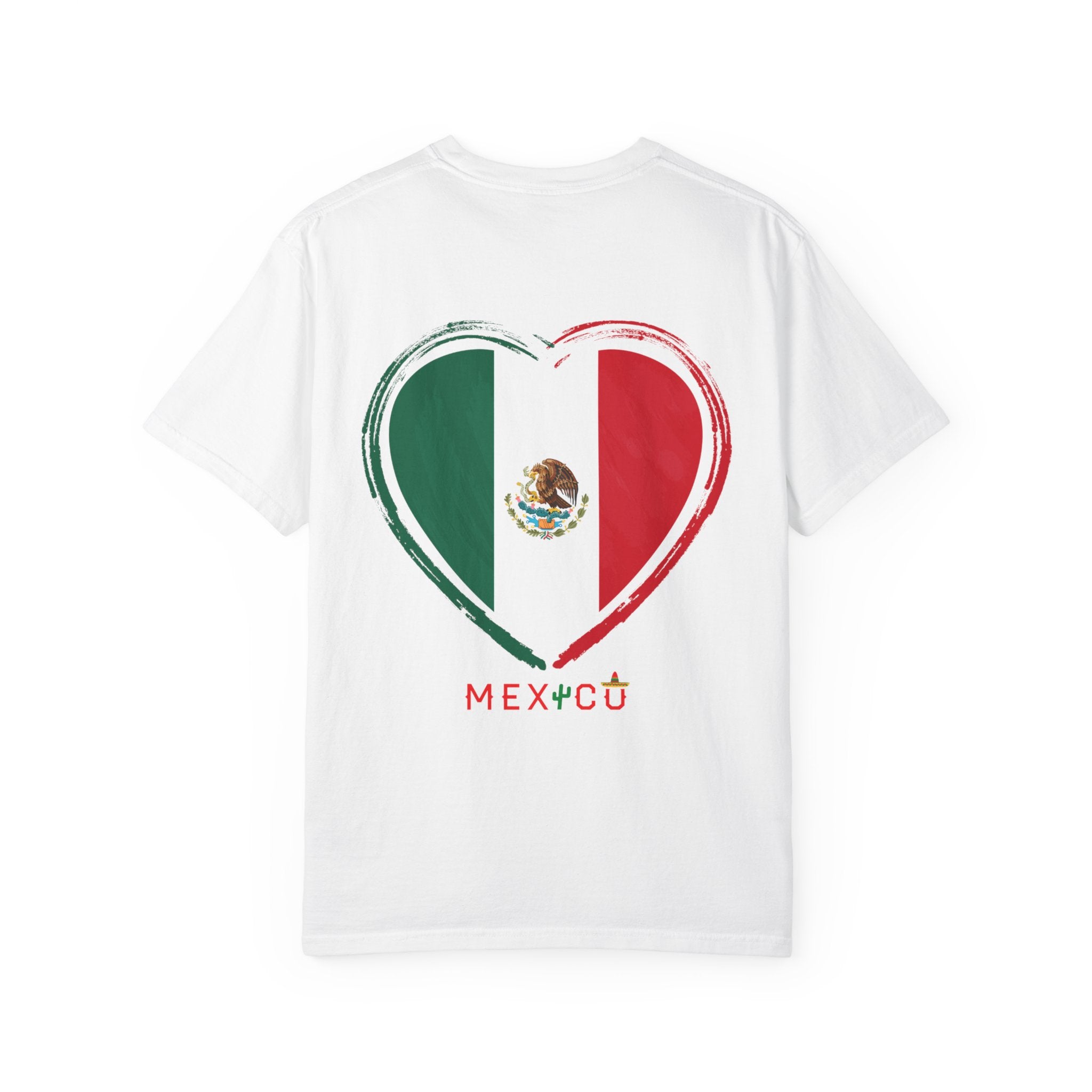 Mexican Flag Heart T-Shirt | Mexico Tricolor Heart Tee
