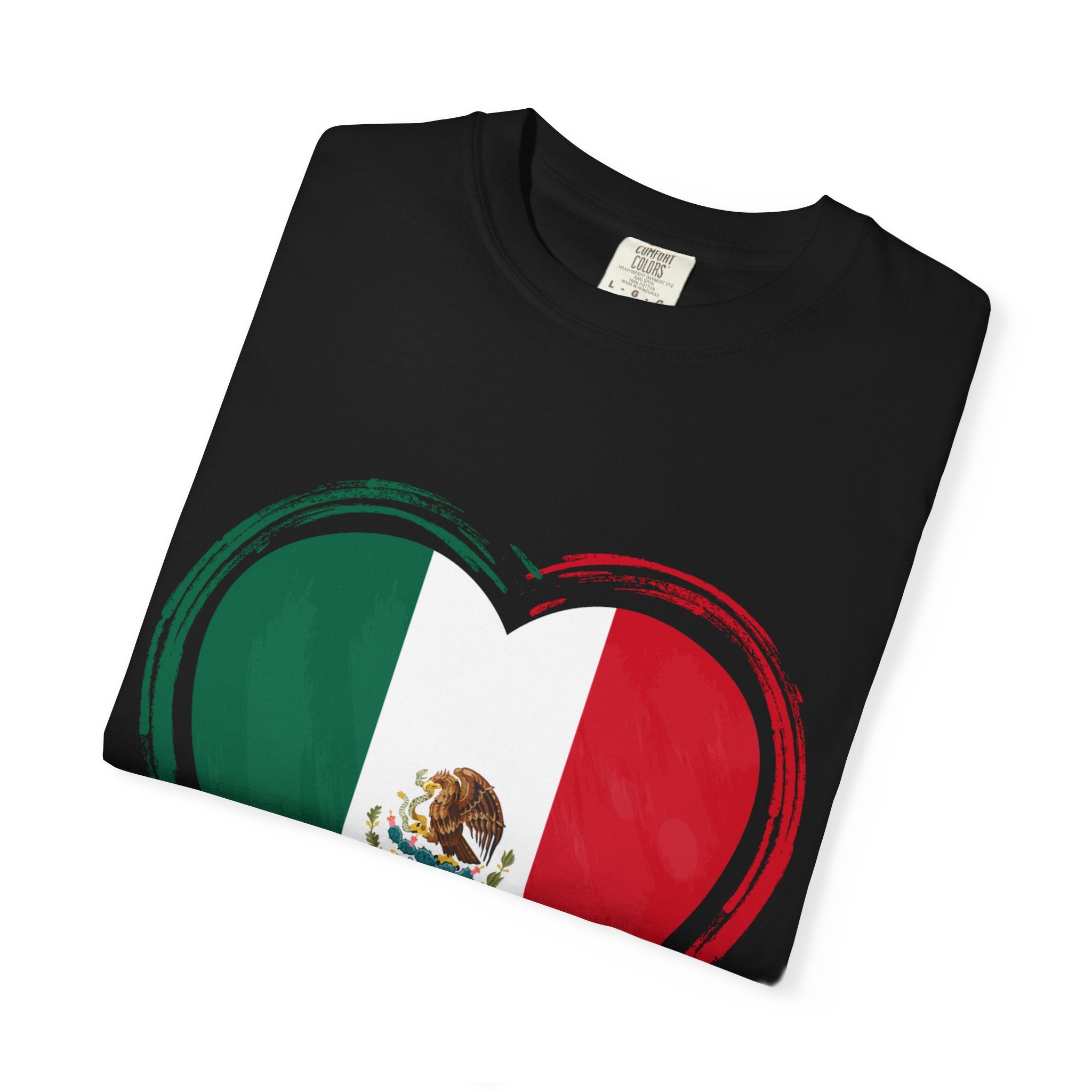 Mexican Flag Heart T-Shirt | Mexico Tricolor Heart Tee