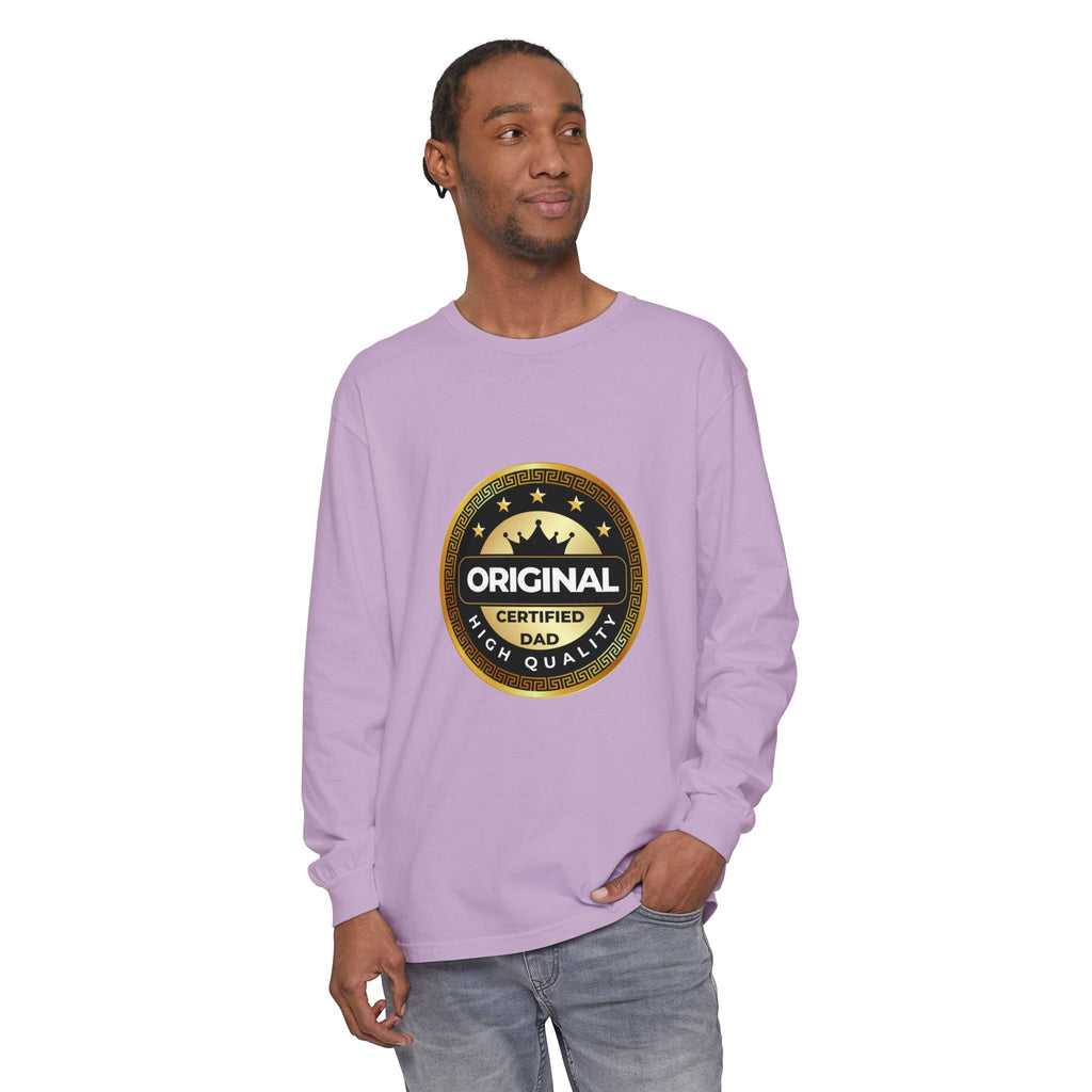 Original Certified Dad Badge T-Shirt | Long Sleeve, Vintage Seal Design