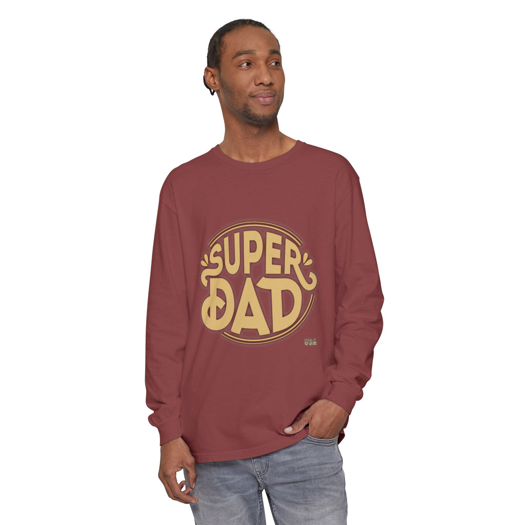 Super Dad Retro Badge Long Sleeve T-Shirt | Father’s Day Tee