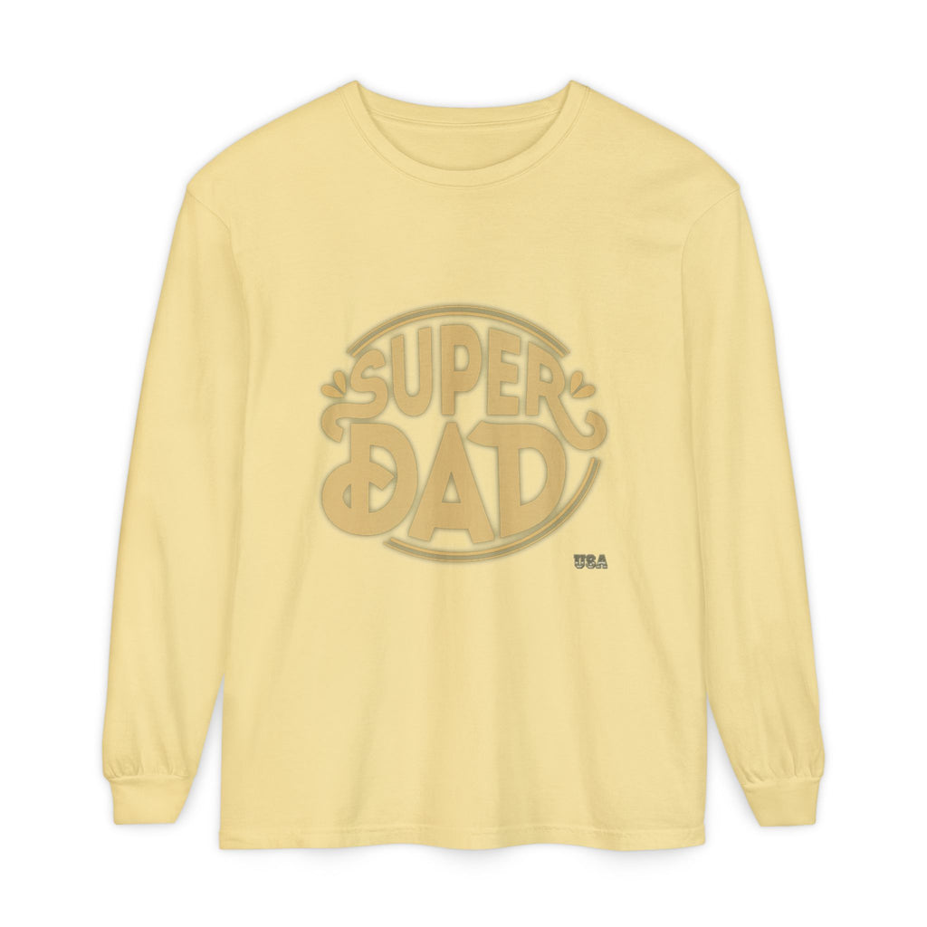 Super Dad Retro Badge Long Sleeve T-Shirt | Father’s Day Tee