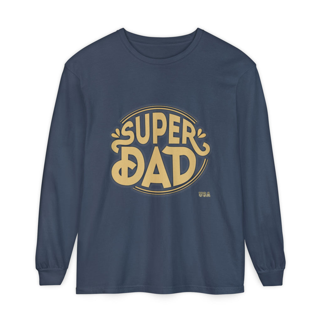 Super Dad Retro Badge Long Sleeve T-Shirt | Father’s Day Tee