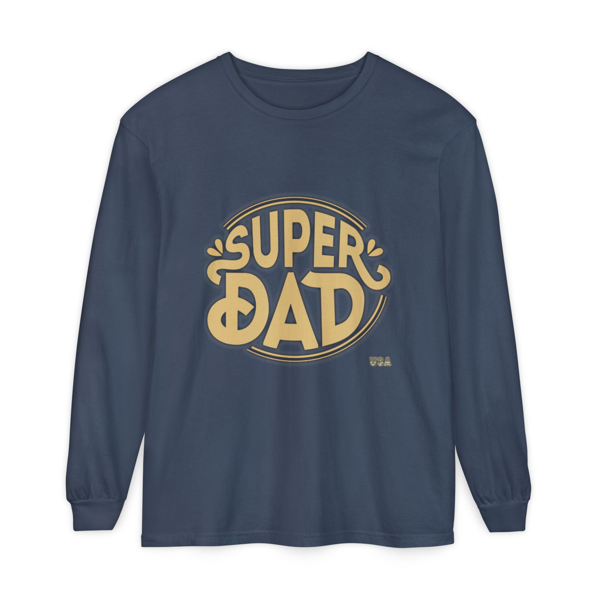 Super Dad Retro Badge Long Sleeve T-Shirt | Father’s Day Tee