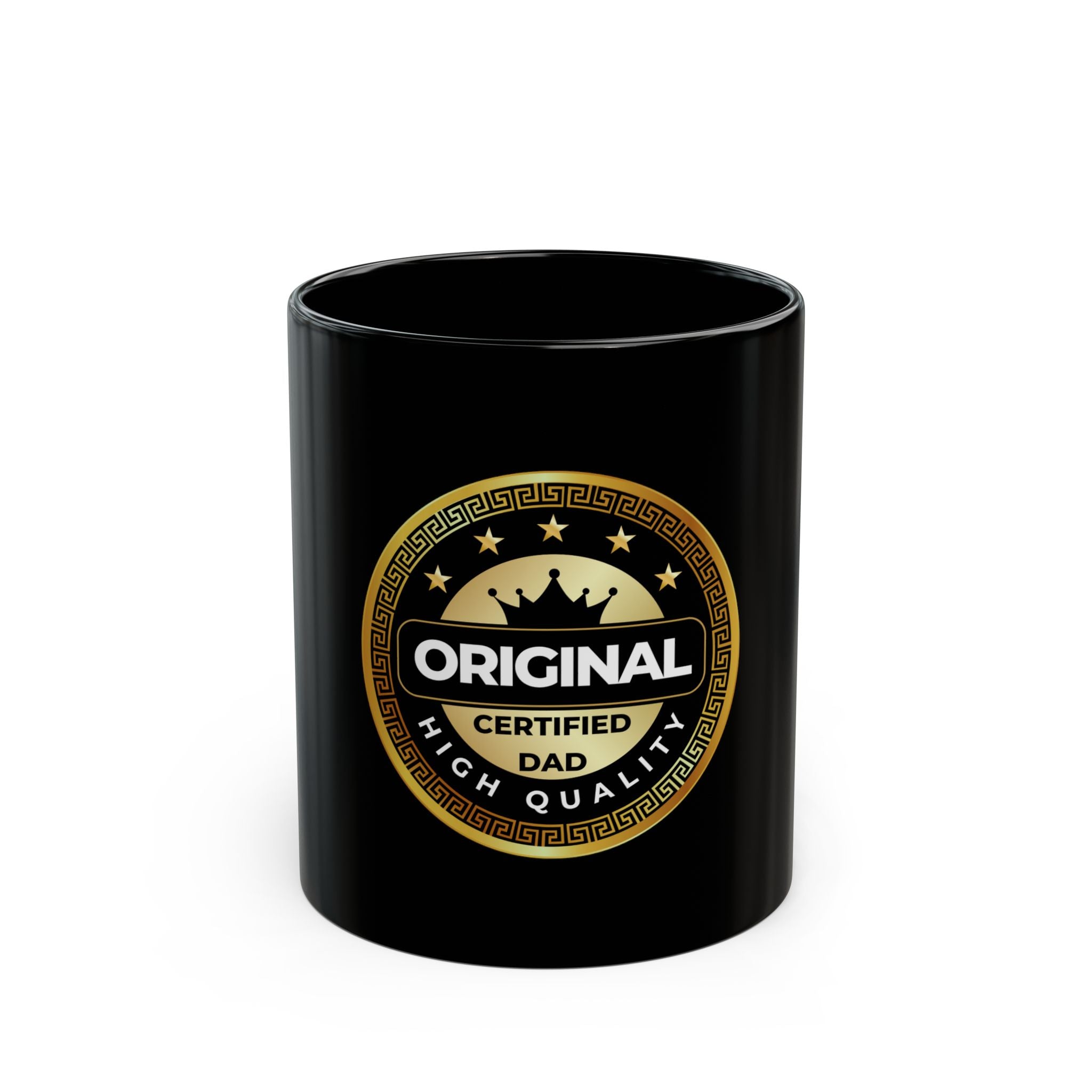 Police Badge Logo Mug | Black Ceramic Coffee Cup