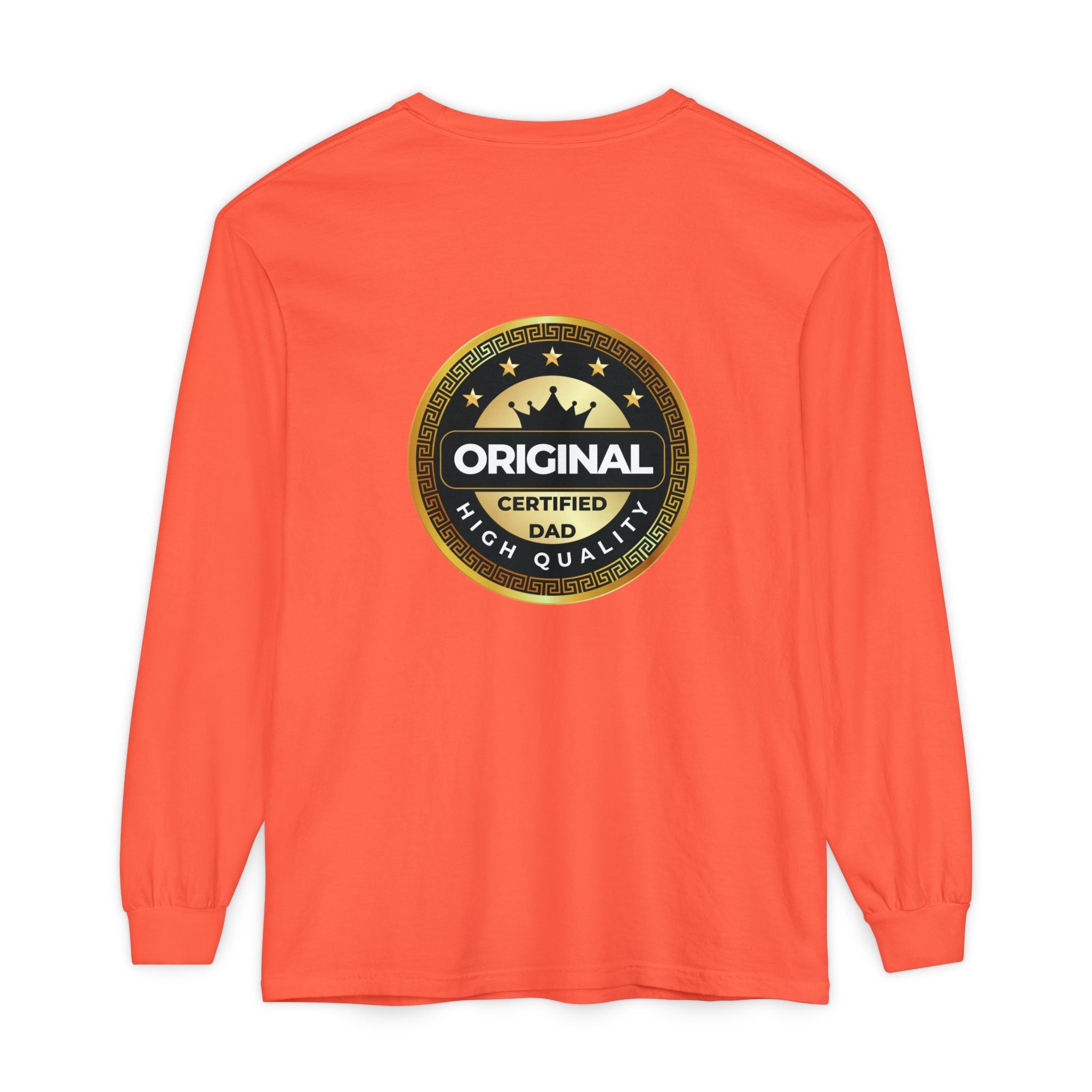 Original Certified Dad Badge T-Shirt | Long Sleeve, Vintage Seal Design