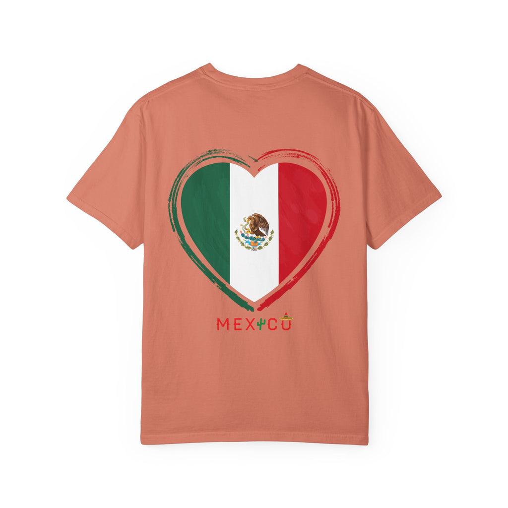 Mexican Flag Heart T-Shirt | Mexico Tricolor Heart Tee