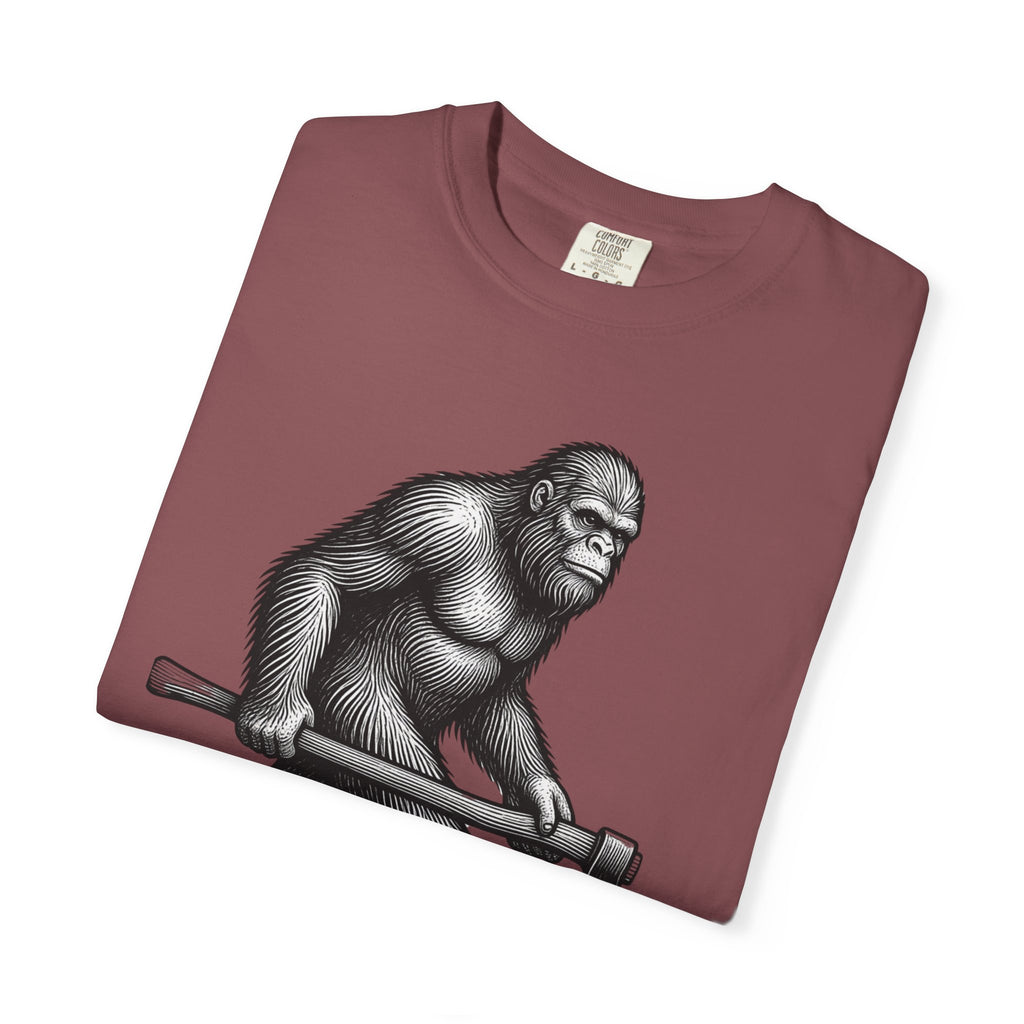Sasquatch with Axe T-shirt | Vintage Bigfoot Illustration USA