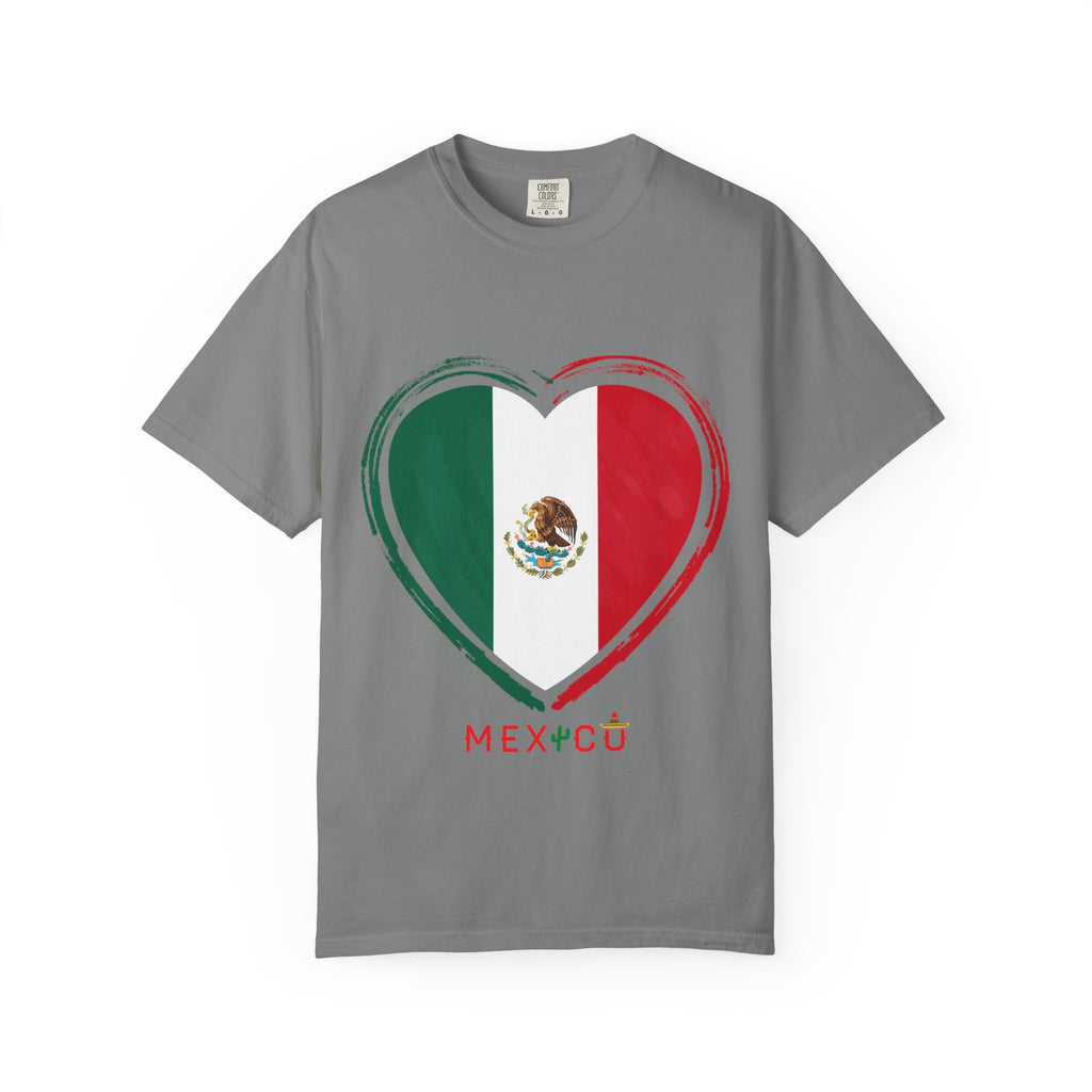 Mexican Flag Heart T-Shirt | Mexico Tricolor Heart Tee