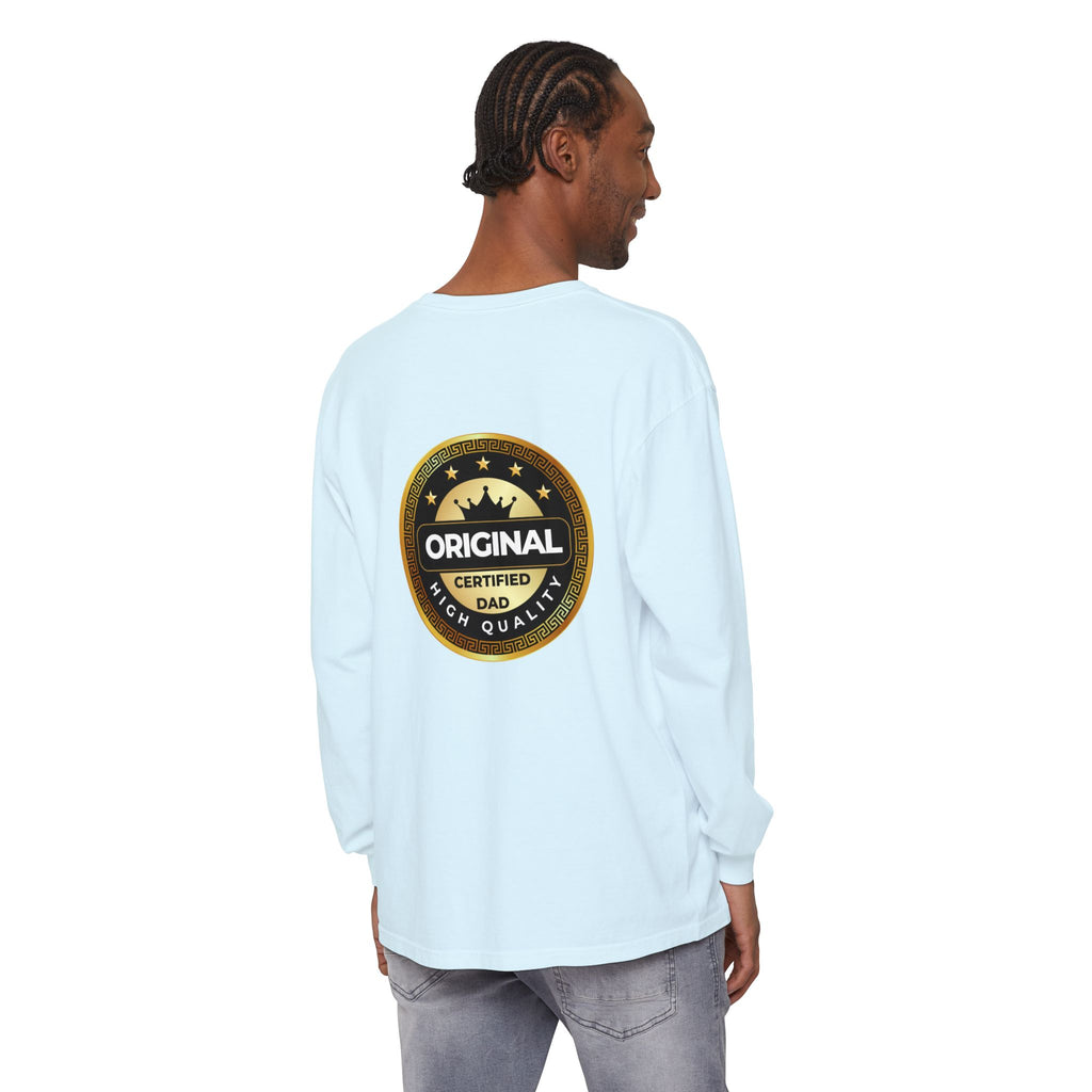 Original Certified Dad Badge T-Shirt | Long Sleeve, Vintage Seal Design