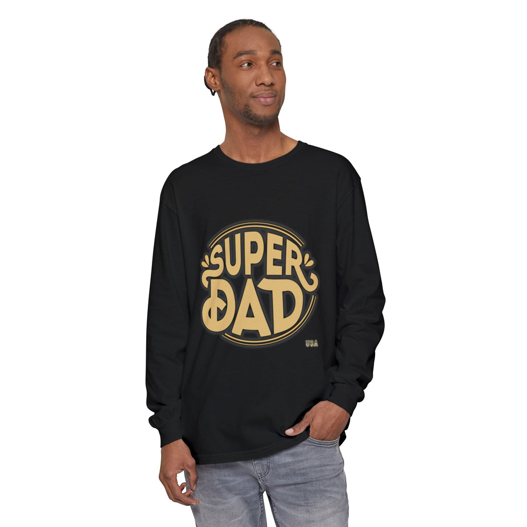 Super Dad Retro Badge Long Sleeve T-Shirt | Father’s Day Tee
