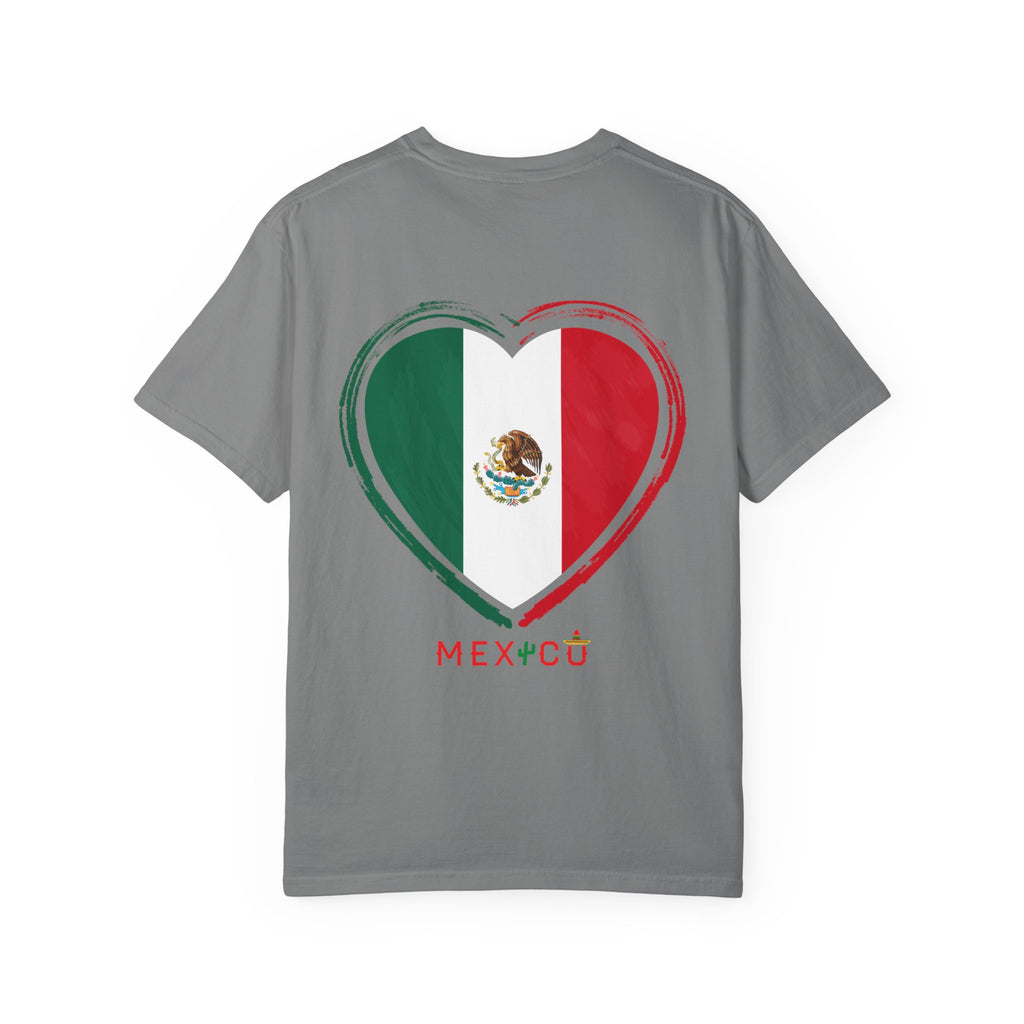 Mexican Flag Heart T-Shirt | Mexico Tricolor Heart Tee
