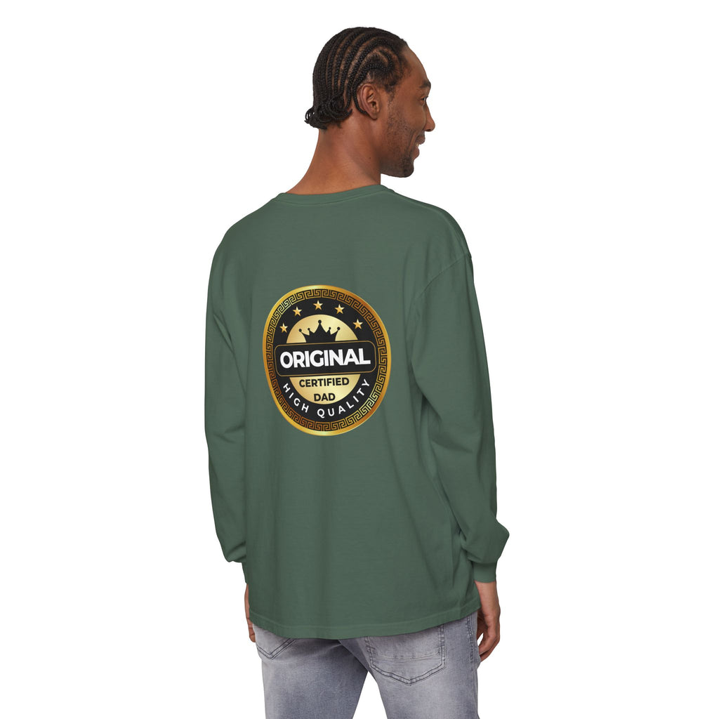 Original Certified Dad Badge T-Shirt | Long Sleeve, Vintage Seal Design