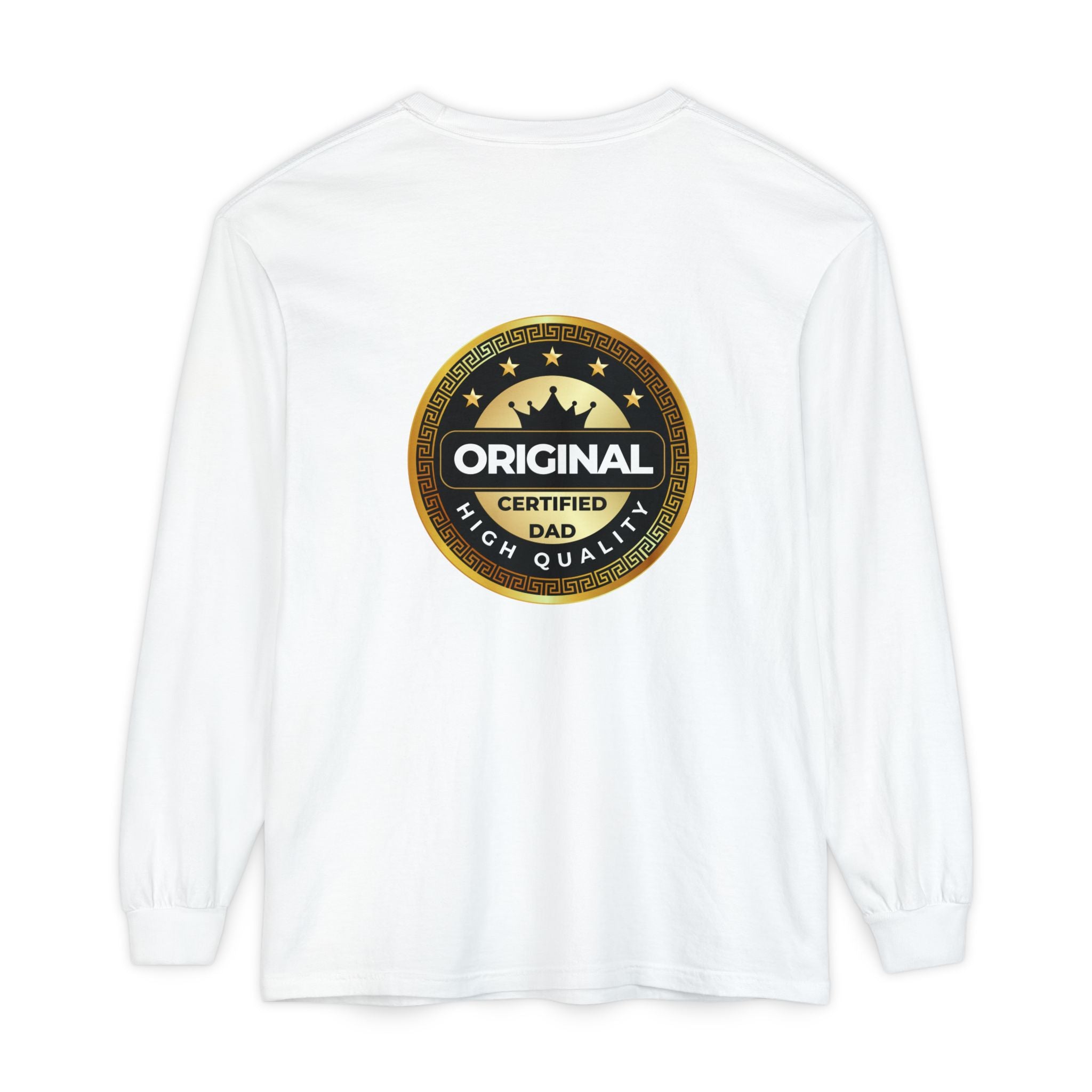 Original Certified Dad Badge T-Shirt | Long Sleeve, Vintage Seal Design