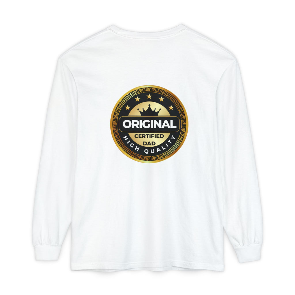 Original Certified Dad Badge T-Shirt | Long Sleeve, Vintage Seal Design