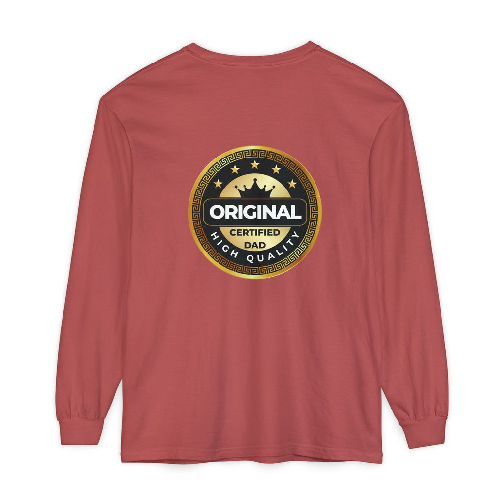Original Certified Dad Badge T-Shirt | Long Sleeve, Vintage Seal Design