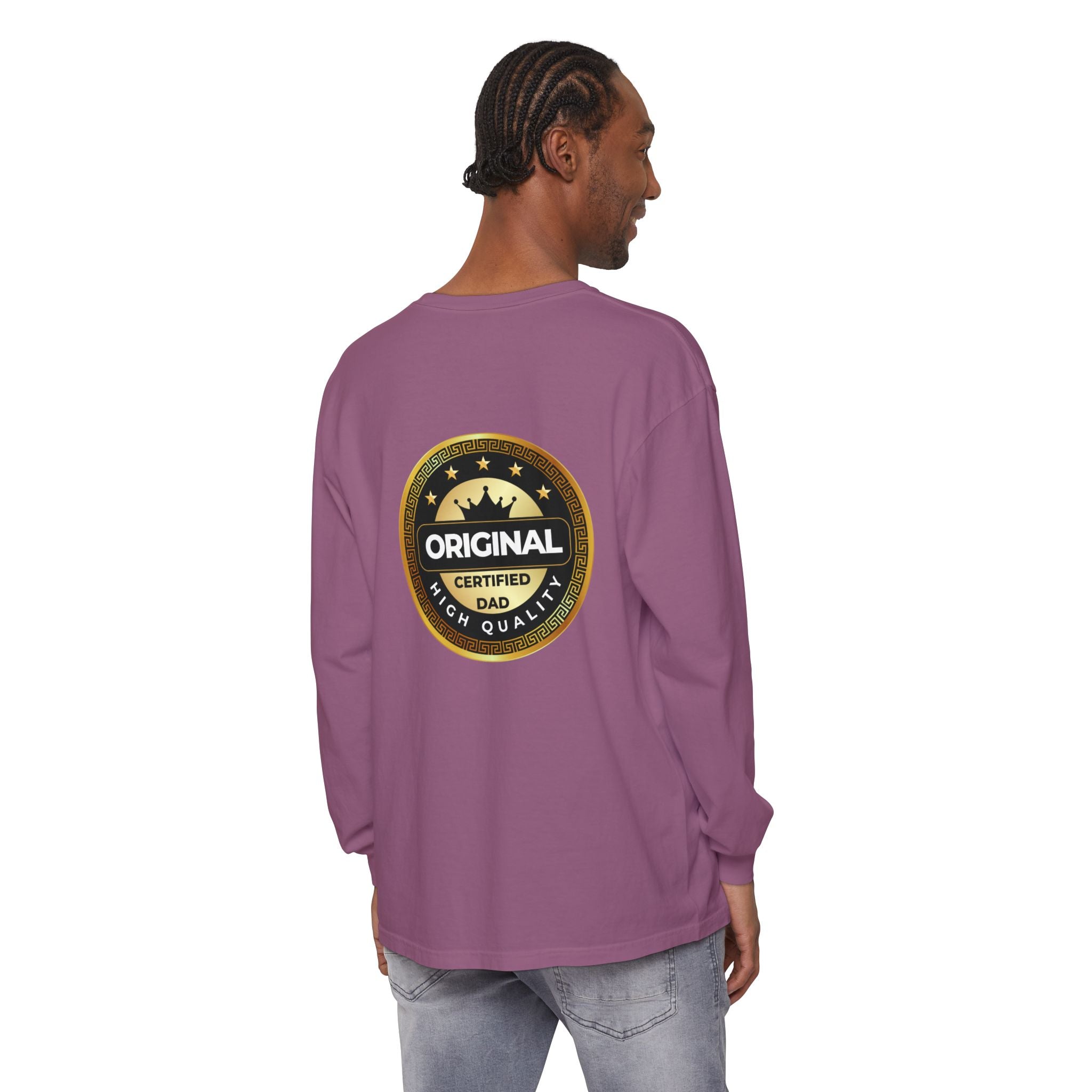 Original Certified Dad Badge T-Shirt | Long Sleeve, Vintage Seal Design