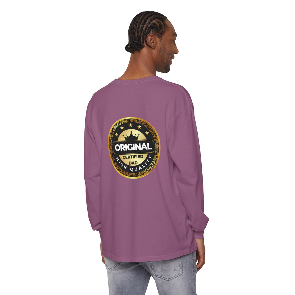 Original Certified Dad Badge T-Shirt | Long Sleeve, Vintage Seal Design