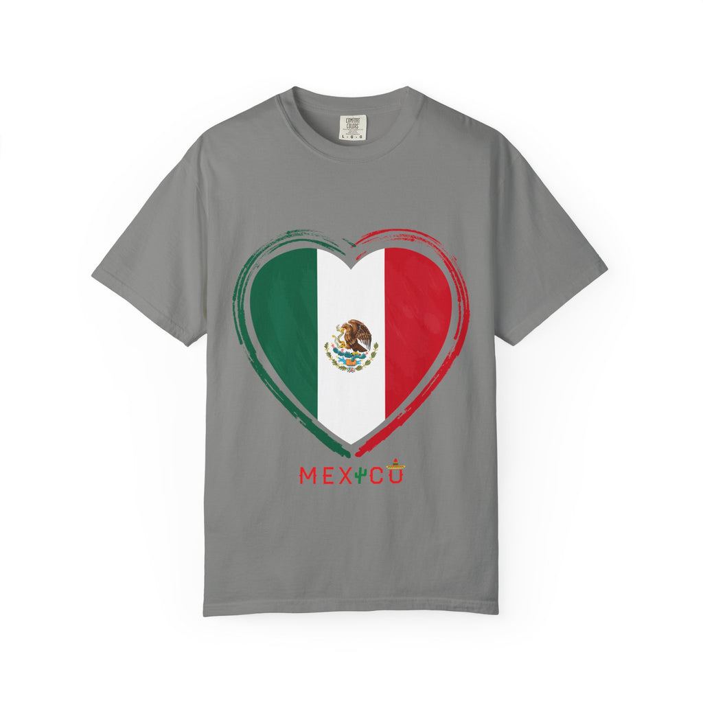 Mexican Flag Heart T-Shirt | Mexico Tricolor Heart Tee
