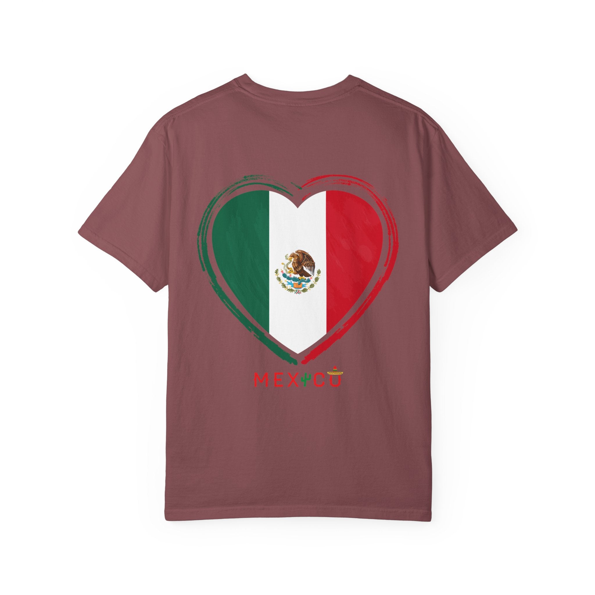 Mexican Flag Heart T-Shirt | Mexico Tricolor Heart Tee