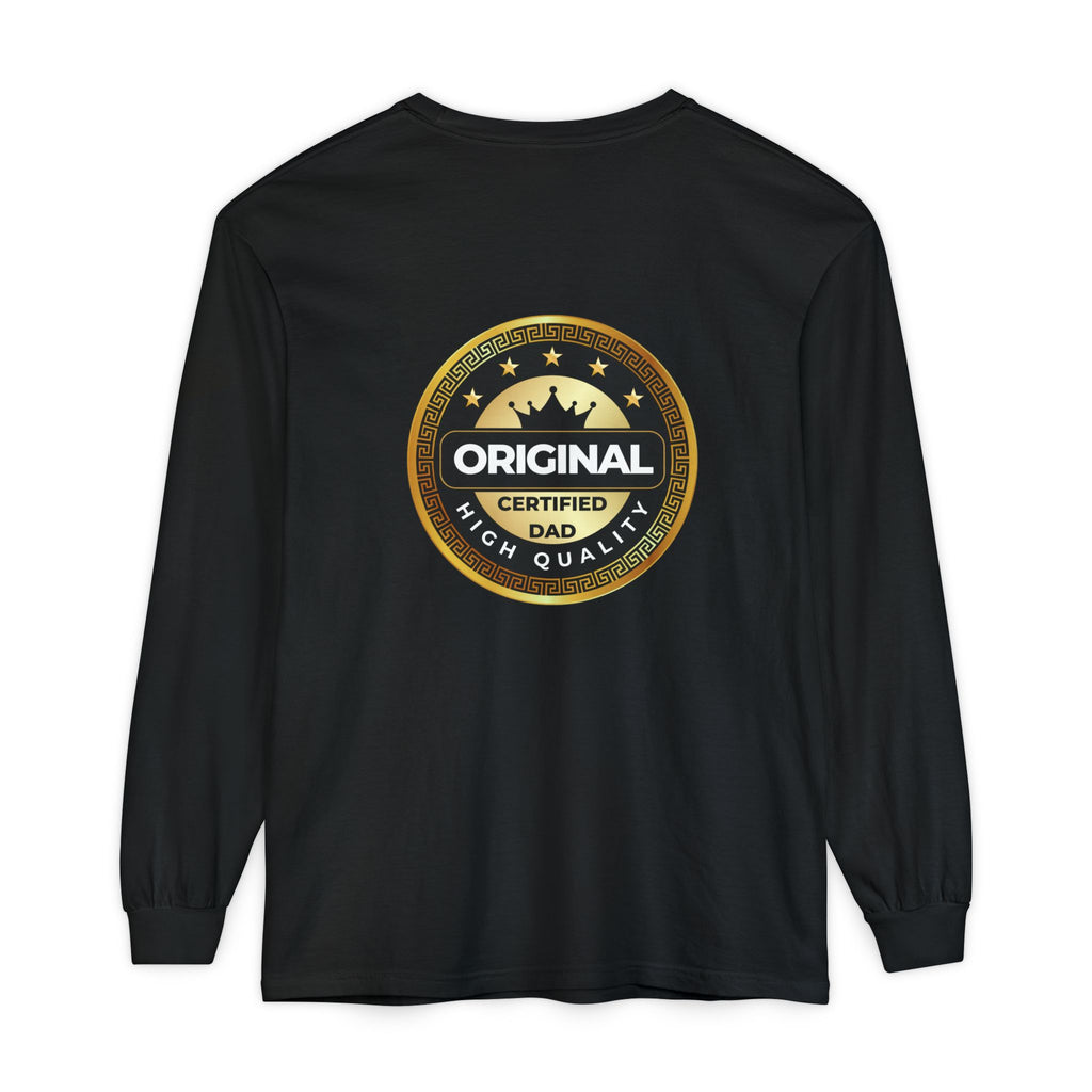 Original Certified Dad Badge T-Shirt | Long Sleeve, Vintage Seal Design