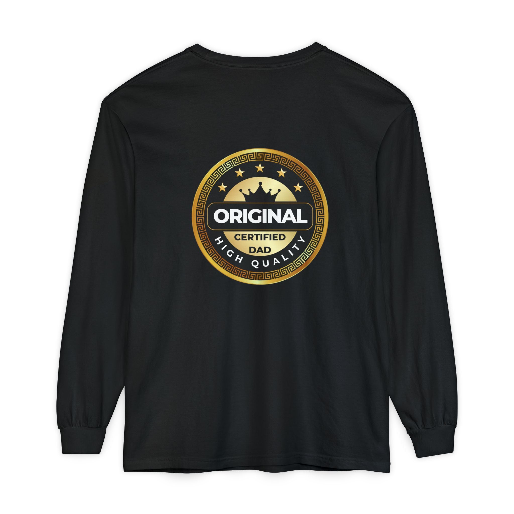 Original Certified Dad Badge T-Shirt | Long Sleeve, Vintage Seal Design