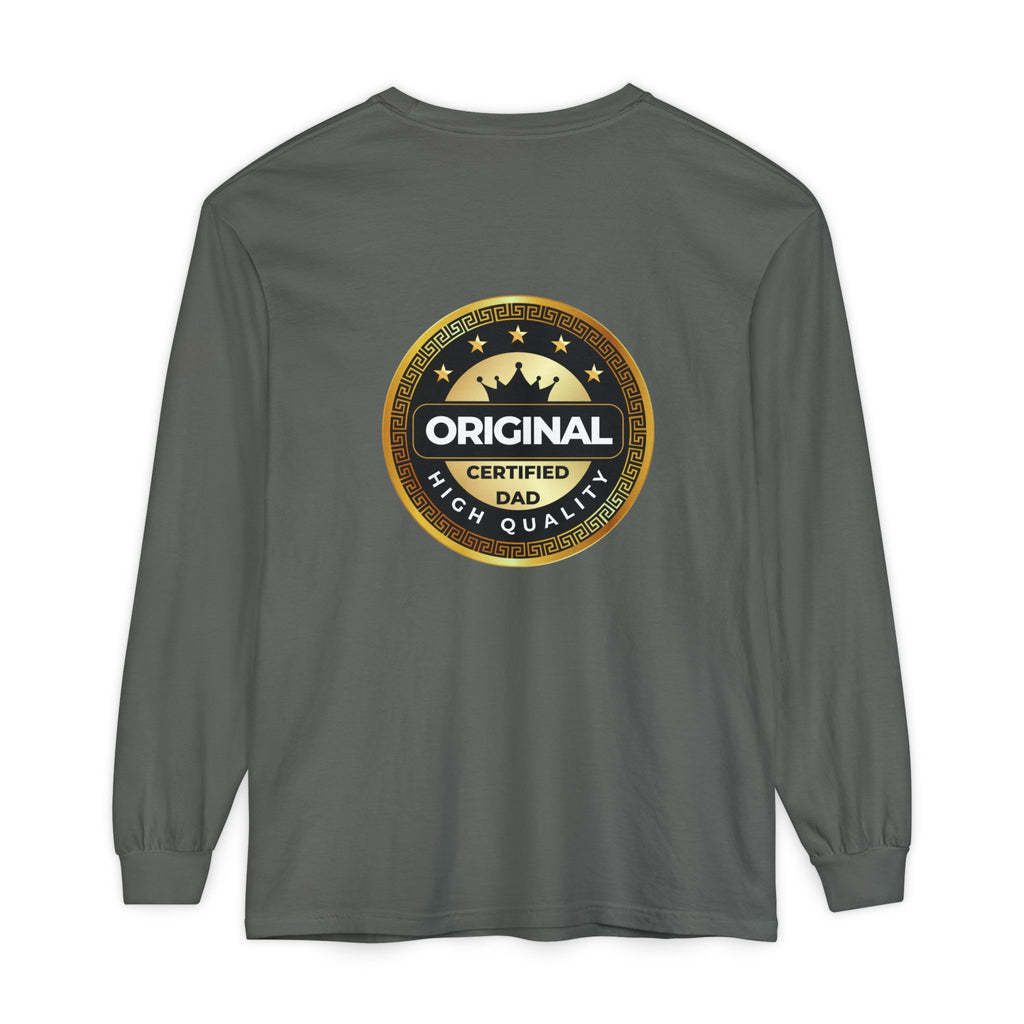 Original Certified Dad Badge T-Shirt | Long Sleeve, Vintage Seal Design