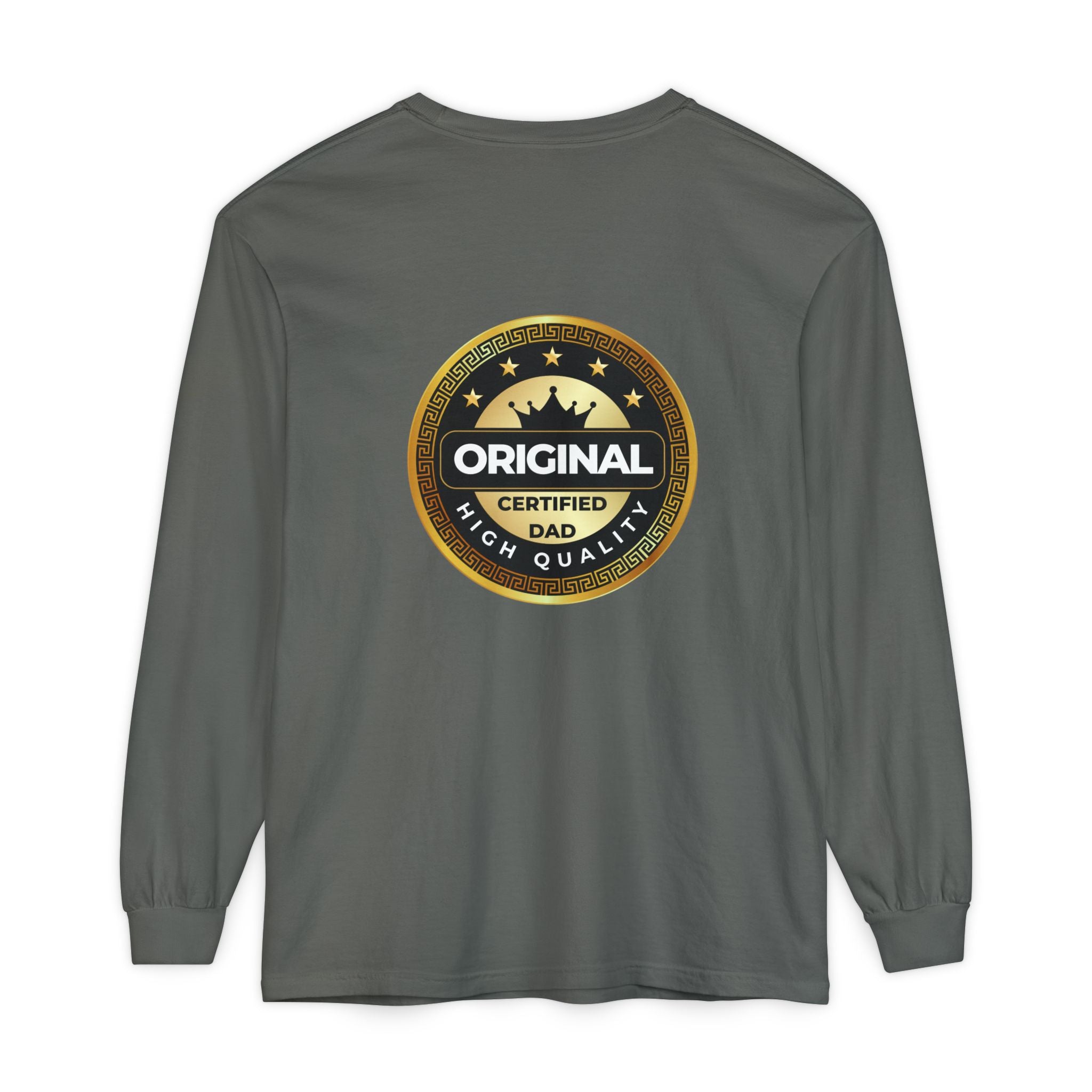 Original Certified Dad Badge T-Shirt | Long Sleeve, Vintage Seal Design