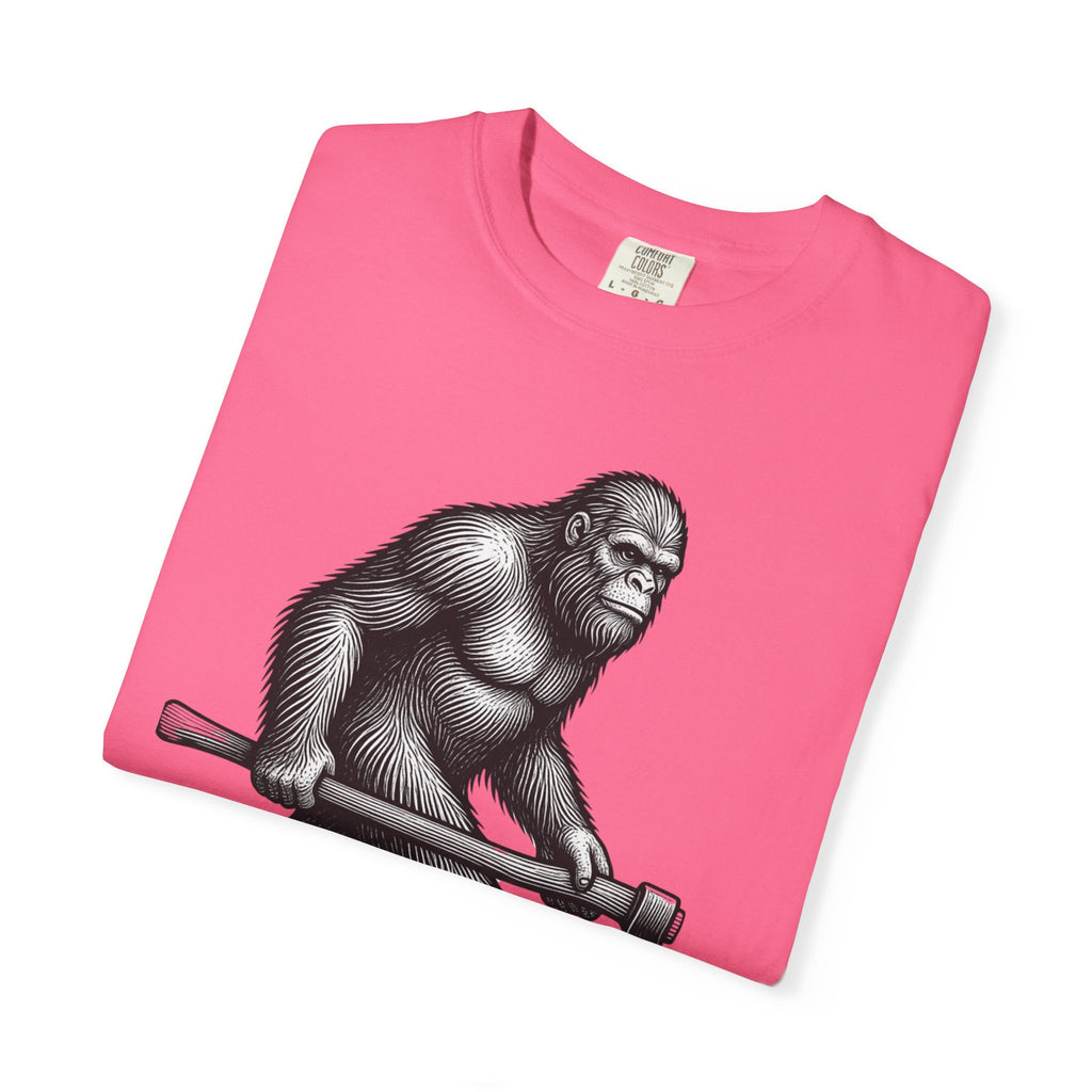 Sasquatch with Axe T-shirt | Vintage Bigfoot Illustration USA