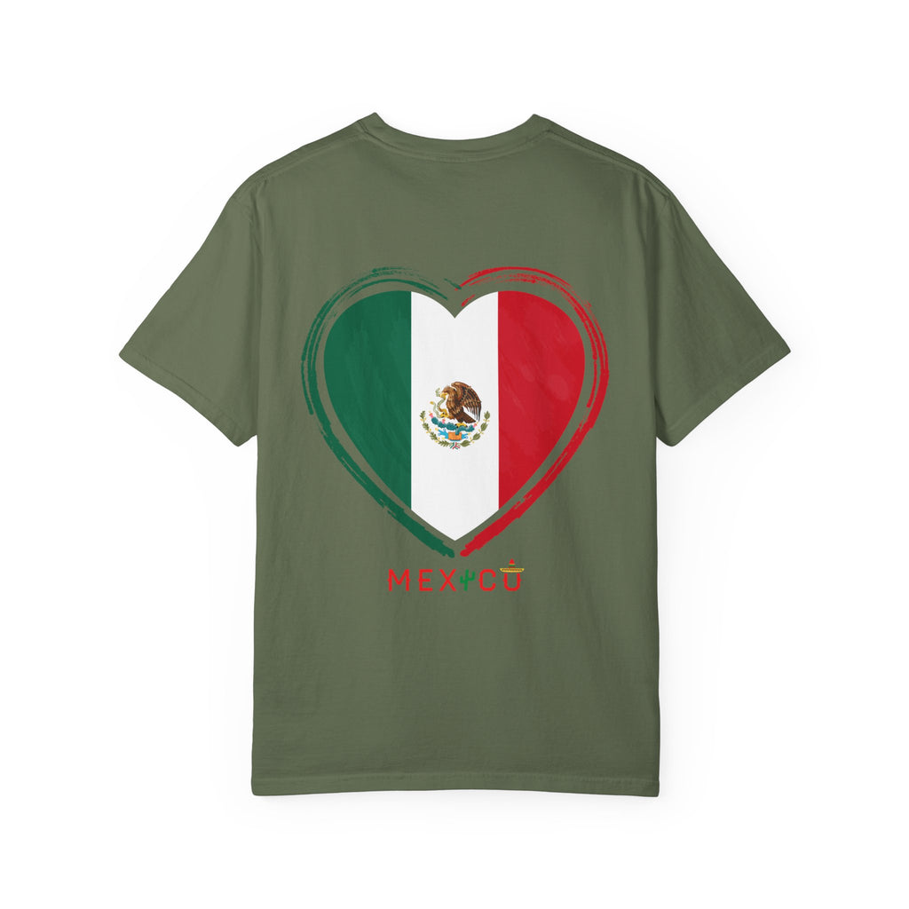 Mexican Flag Heart T-Shirt | Mexico Tricolor Heart Tee