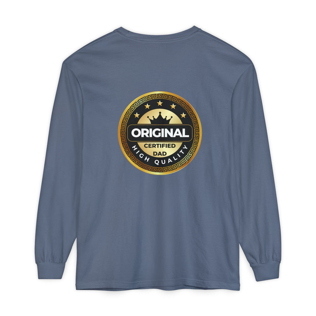 Original Certified Dad Badge T-Shirt | Long Sleeve, Vintage Seal Design