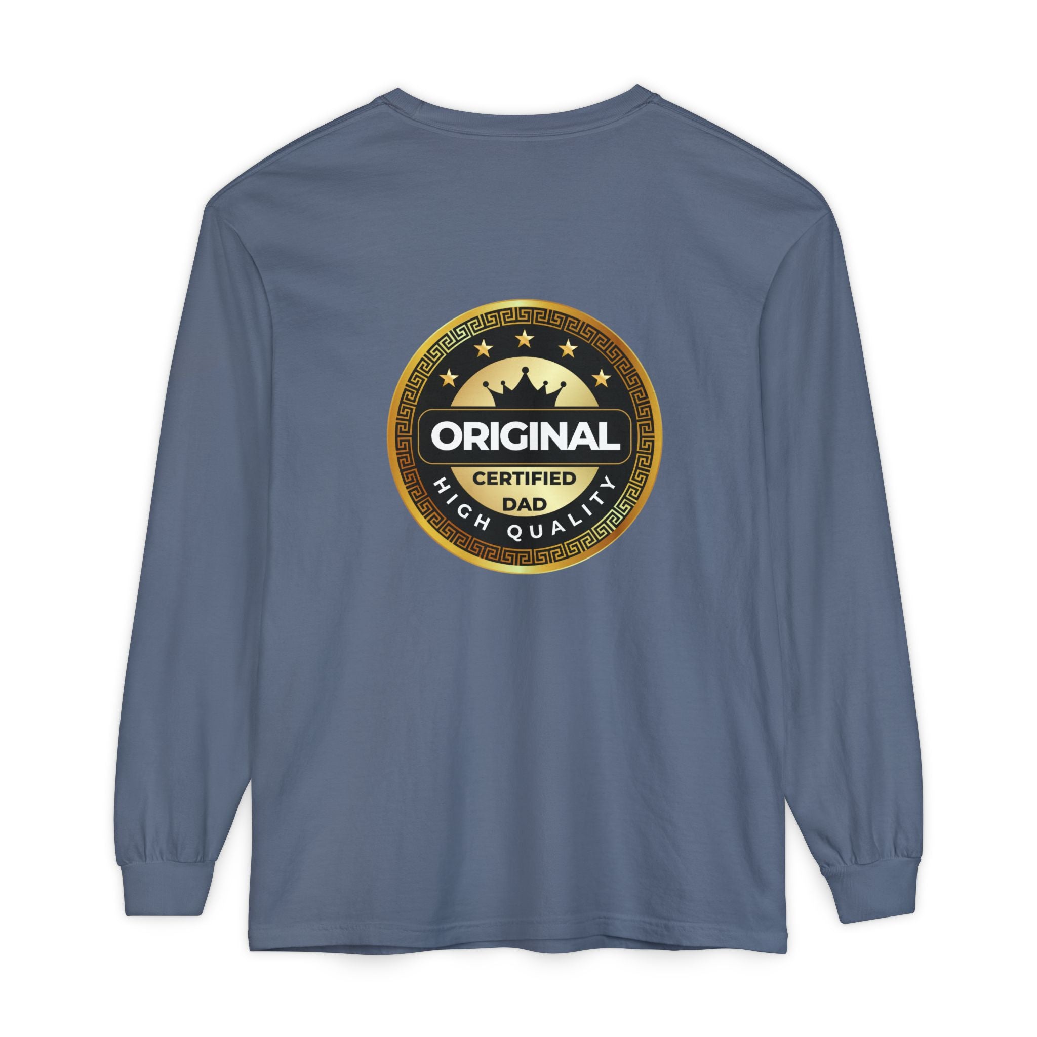 Original Certified Dad Badge T-Shirt | Long Sleeve, Vintage Seal Design