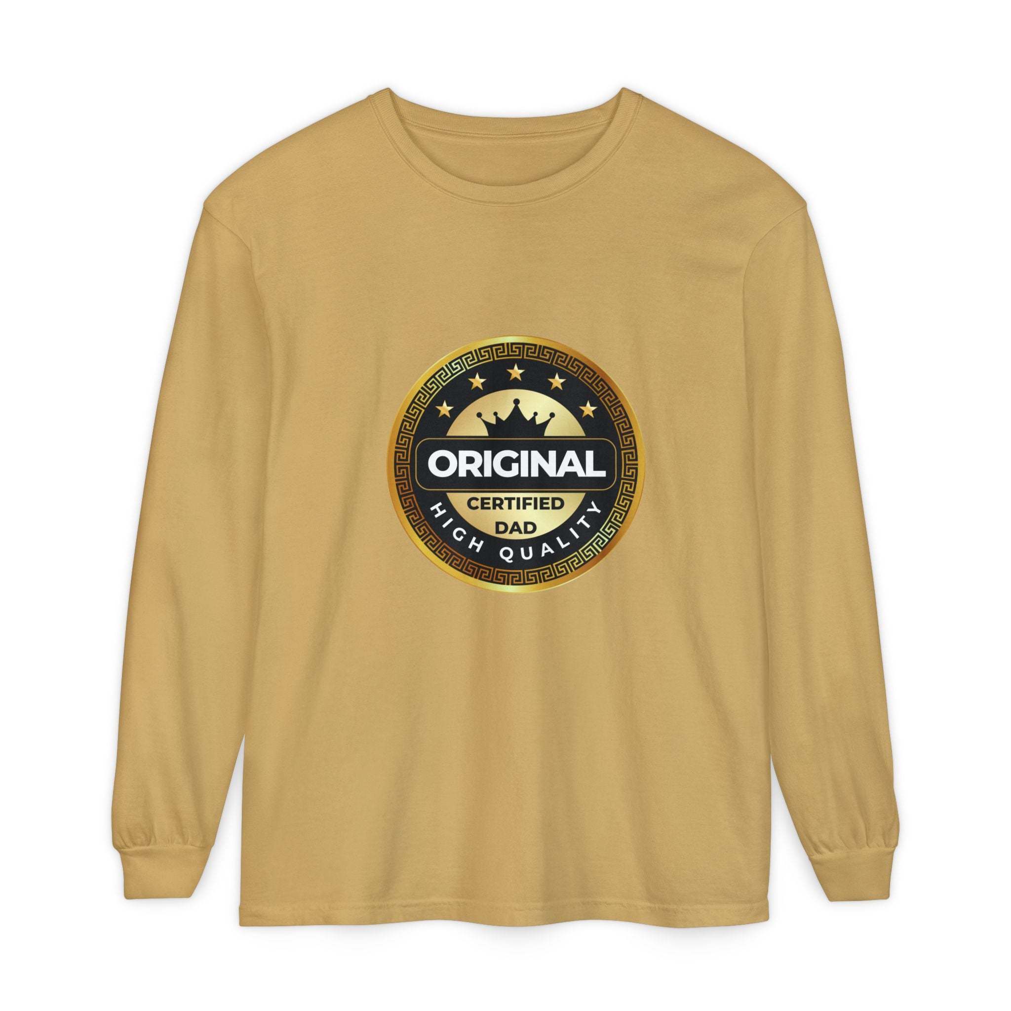 Original Certified Dad Badge T-Shirt | Long Sleeve, Vintage Seal Design