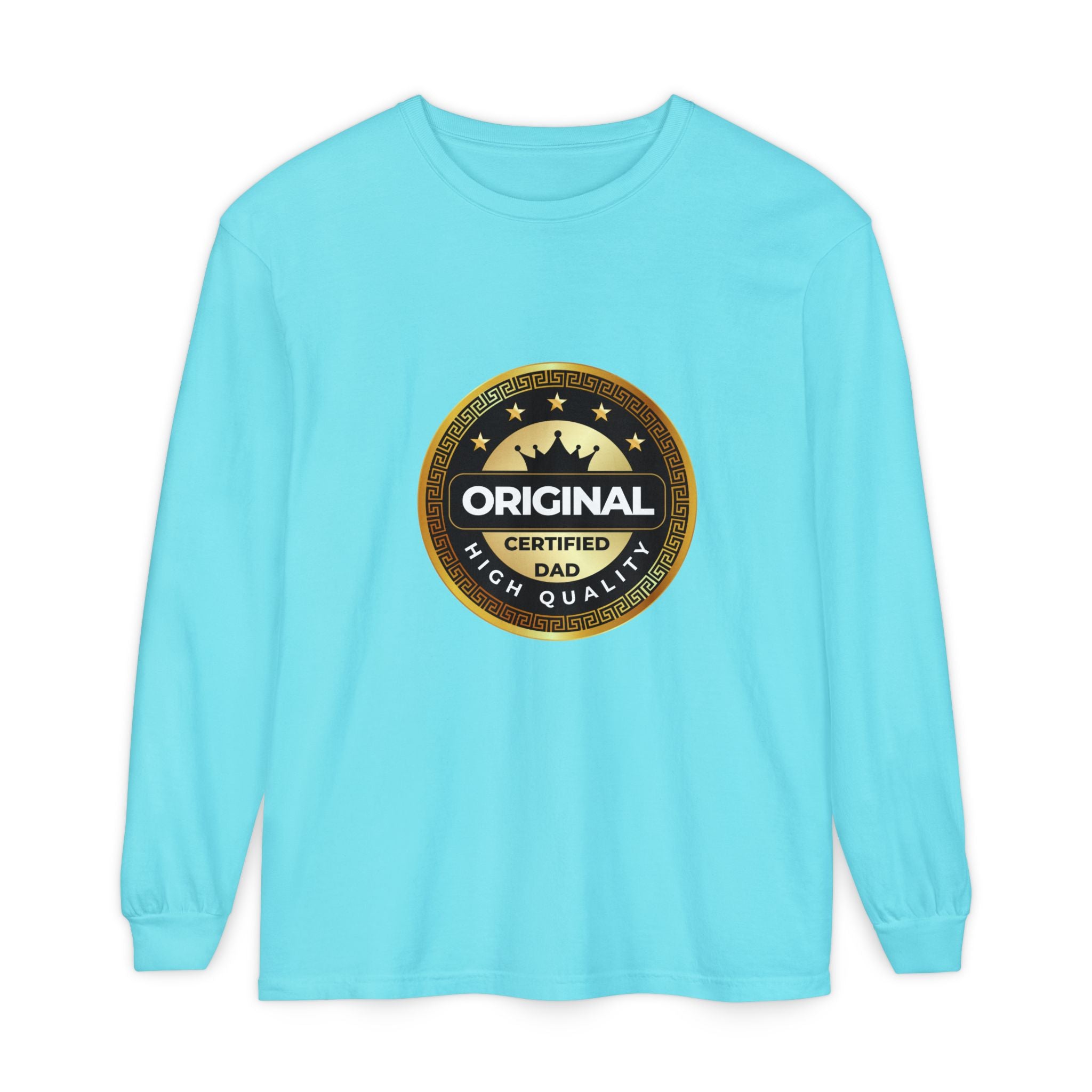 Original Certified Dad Badge T-Shirt | Long Sleeve, Vintage Seal Design