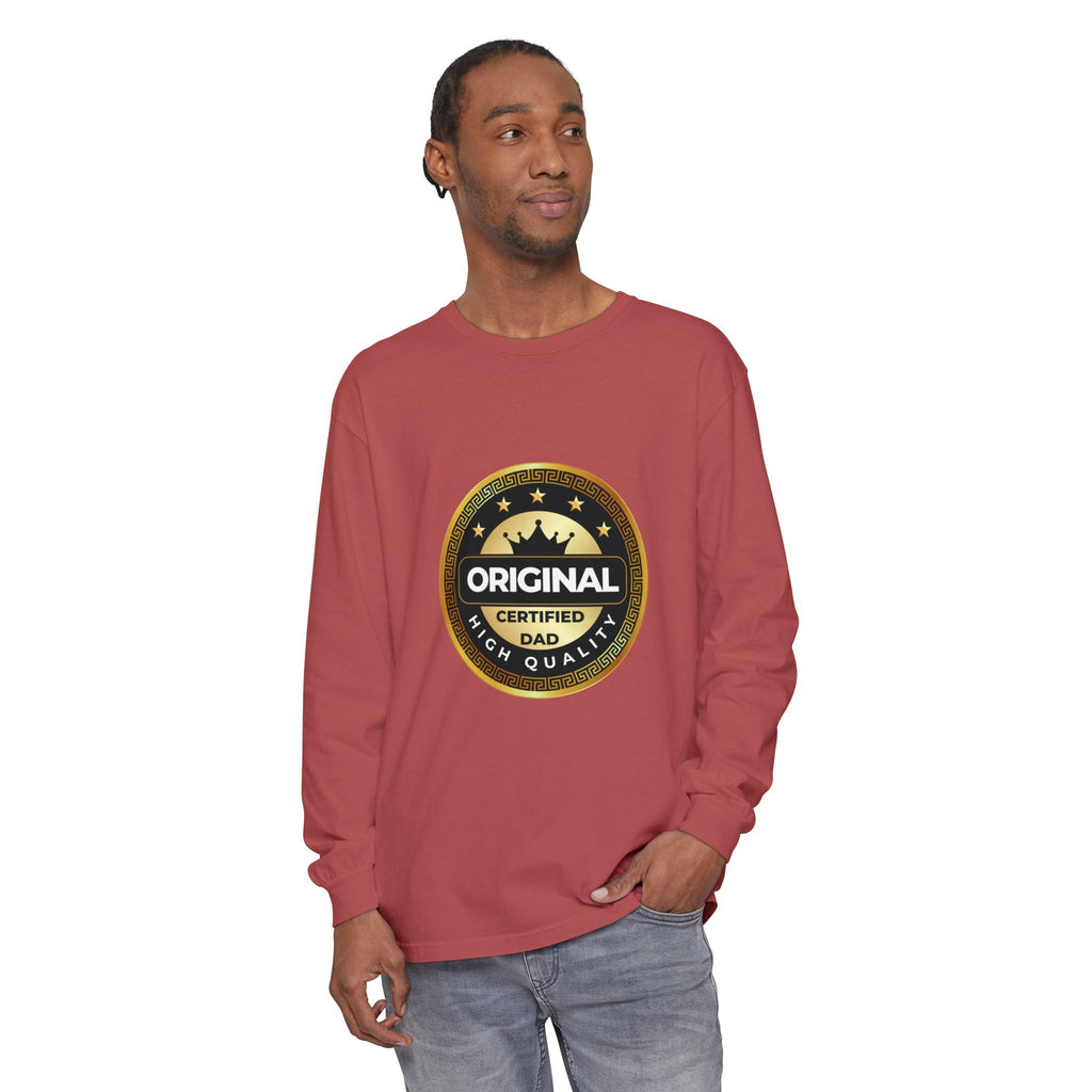 Original Certified Dad Badge T-Shirt | Long Sleeve, Vintage Seal Design