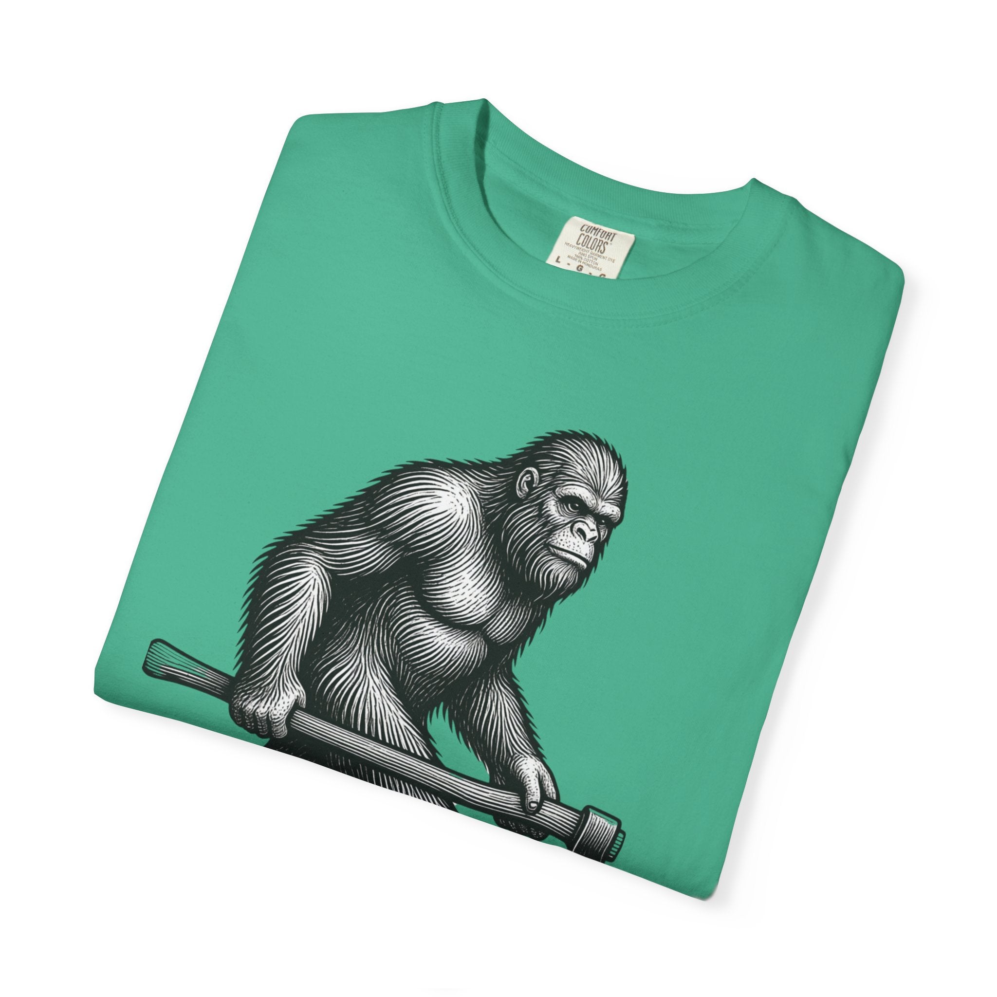Sasquatch with Axe T-shirt | Vintage Bigfoot Illustration USA