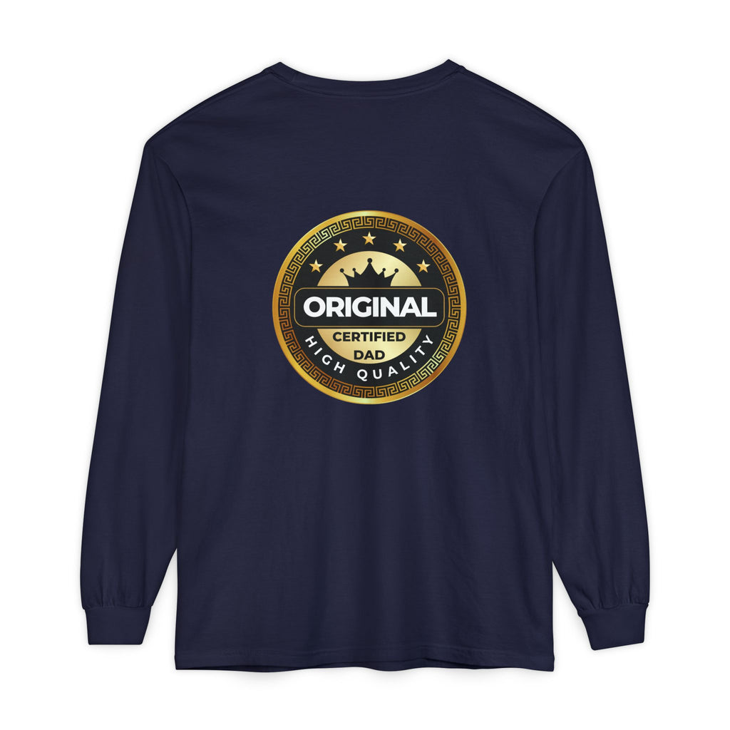 Original Certified Dad Badge T-Shirt | Long Sleeve, Vintage Seal Design