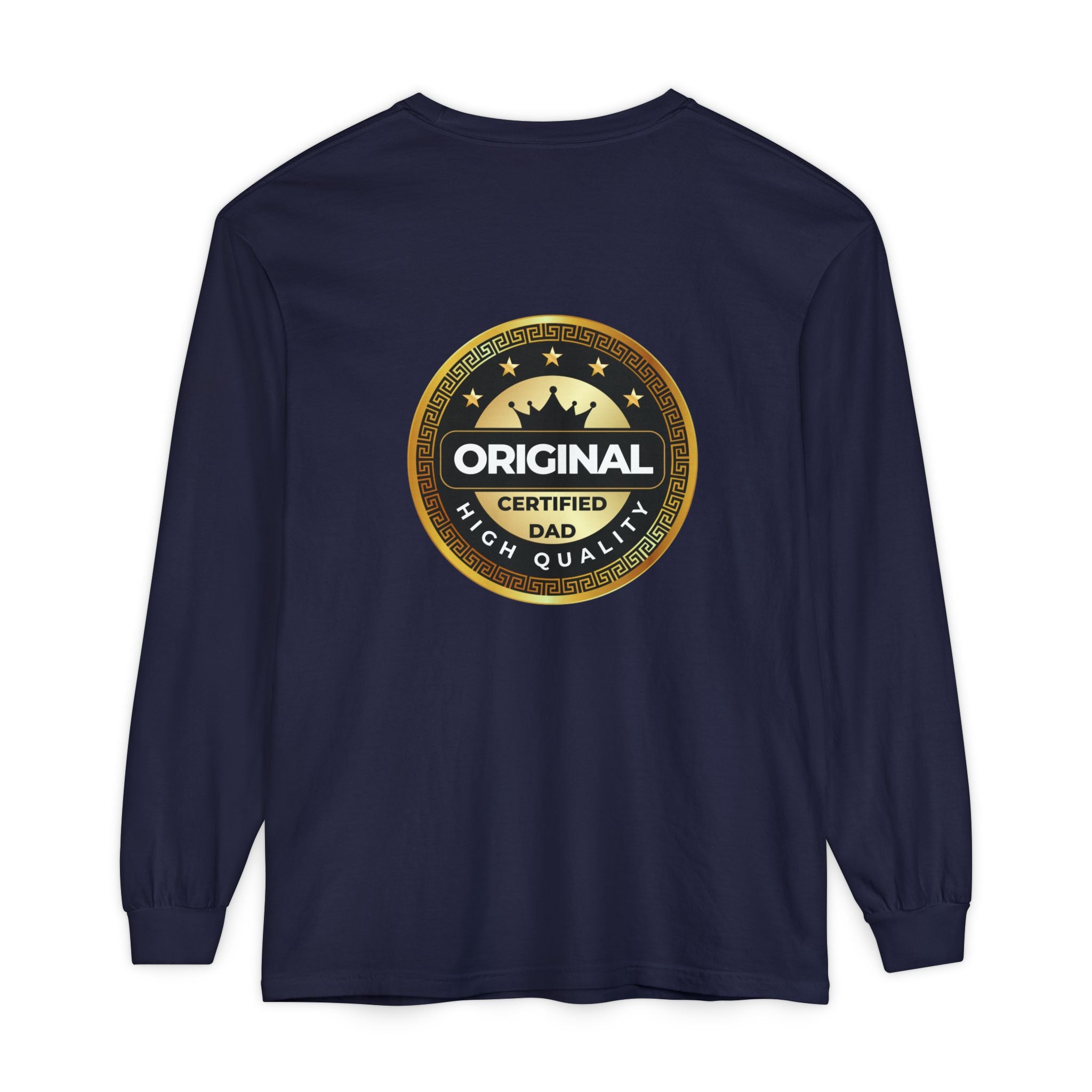 Original Certified Dad Badge T-Shirt | Long Sleeve, Vintage Seal Design