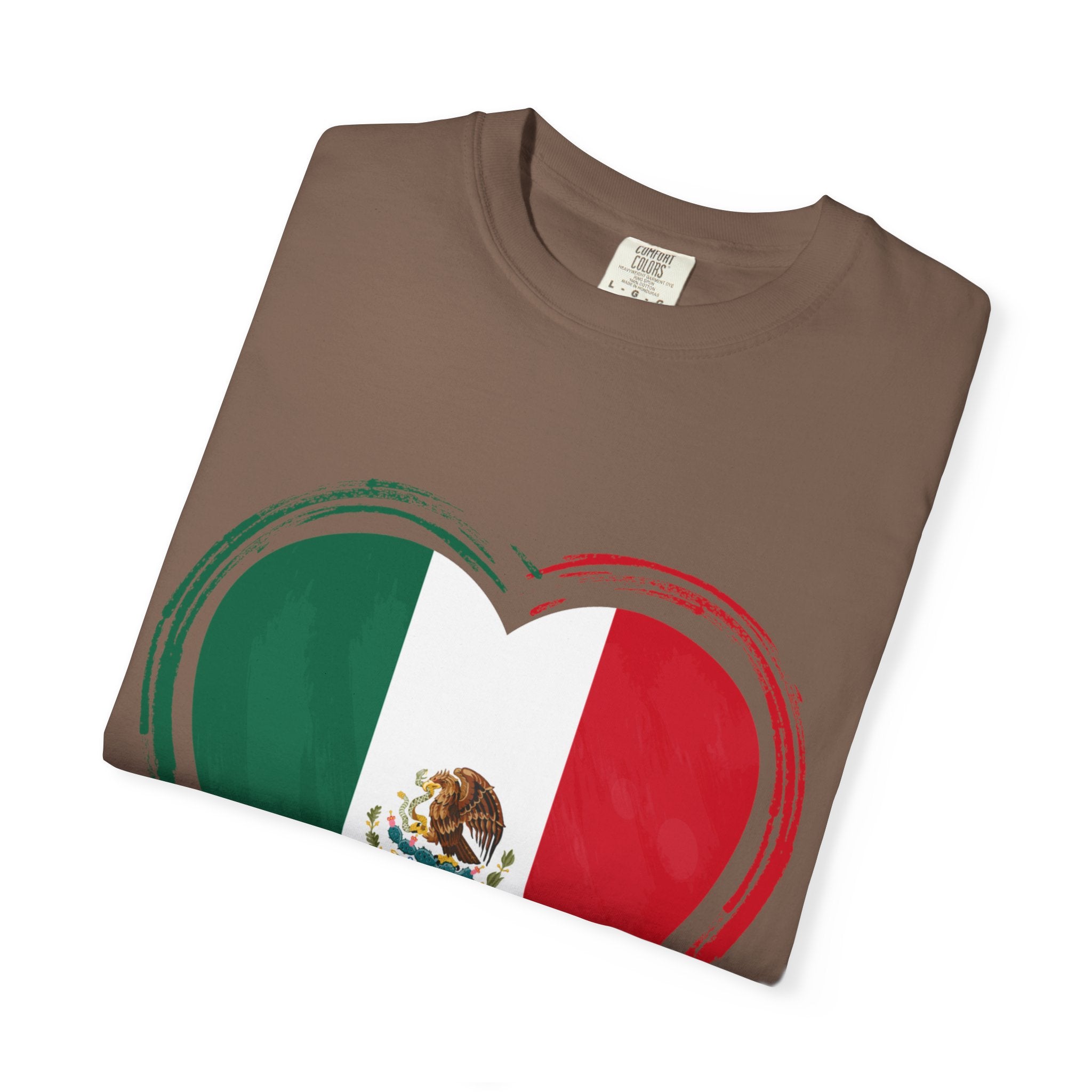 Mexican Flag Heart T-Shirt | Mexico Tricolor Heart Tee