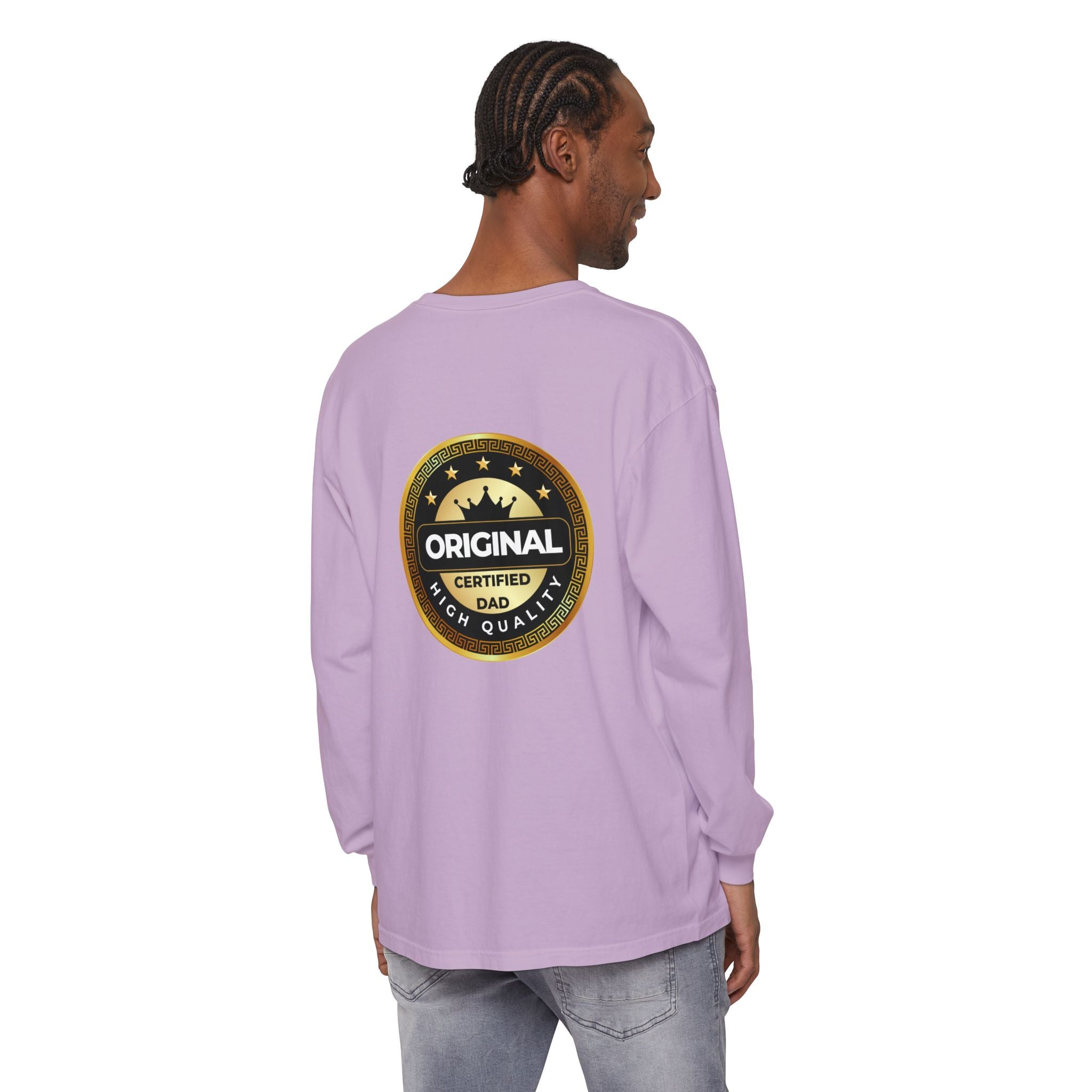 Original Certified Dad Badge T-Shirt | Long Sleeve, Vintage Seal Design