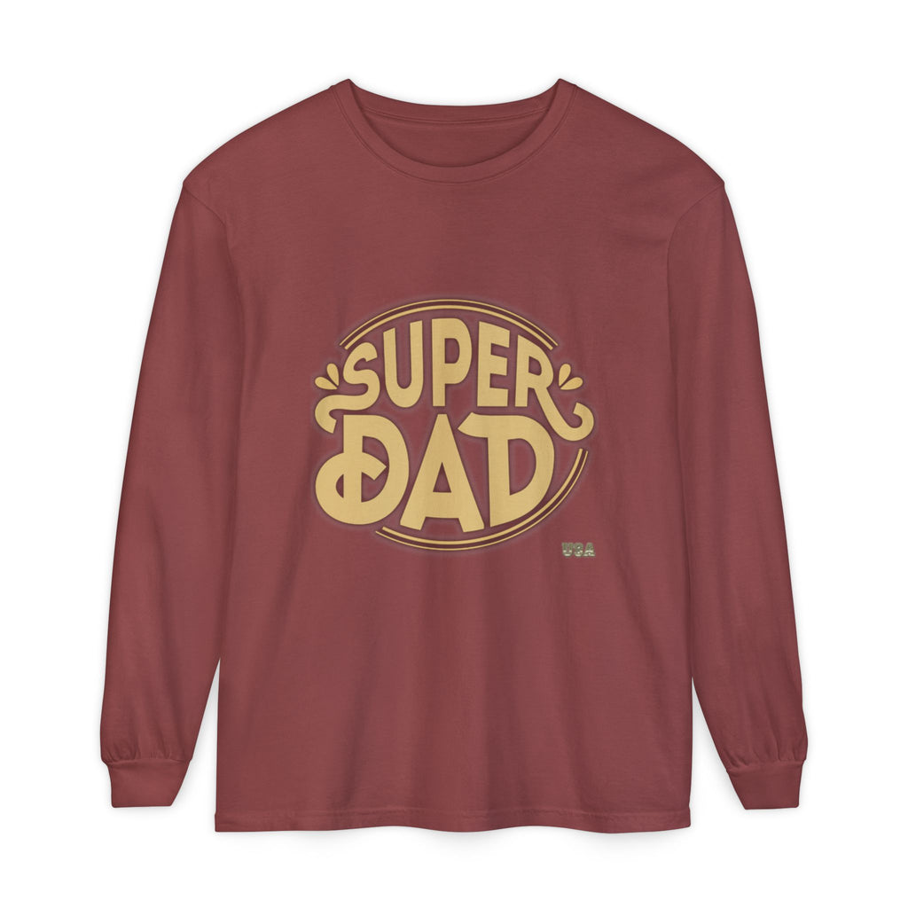 Super Dad Retro Badge Long Sleeve T-Shirt | Father’s Day Tee