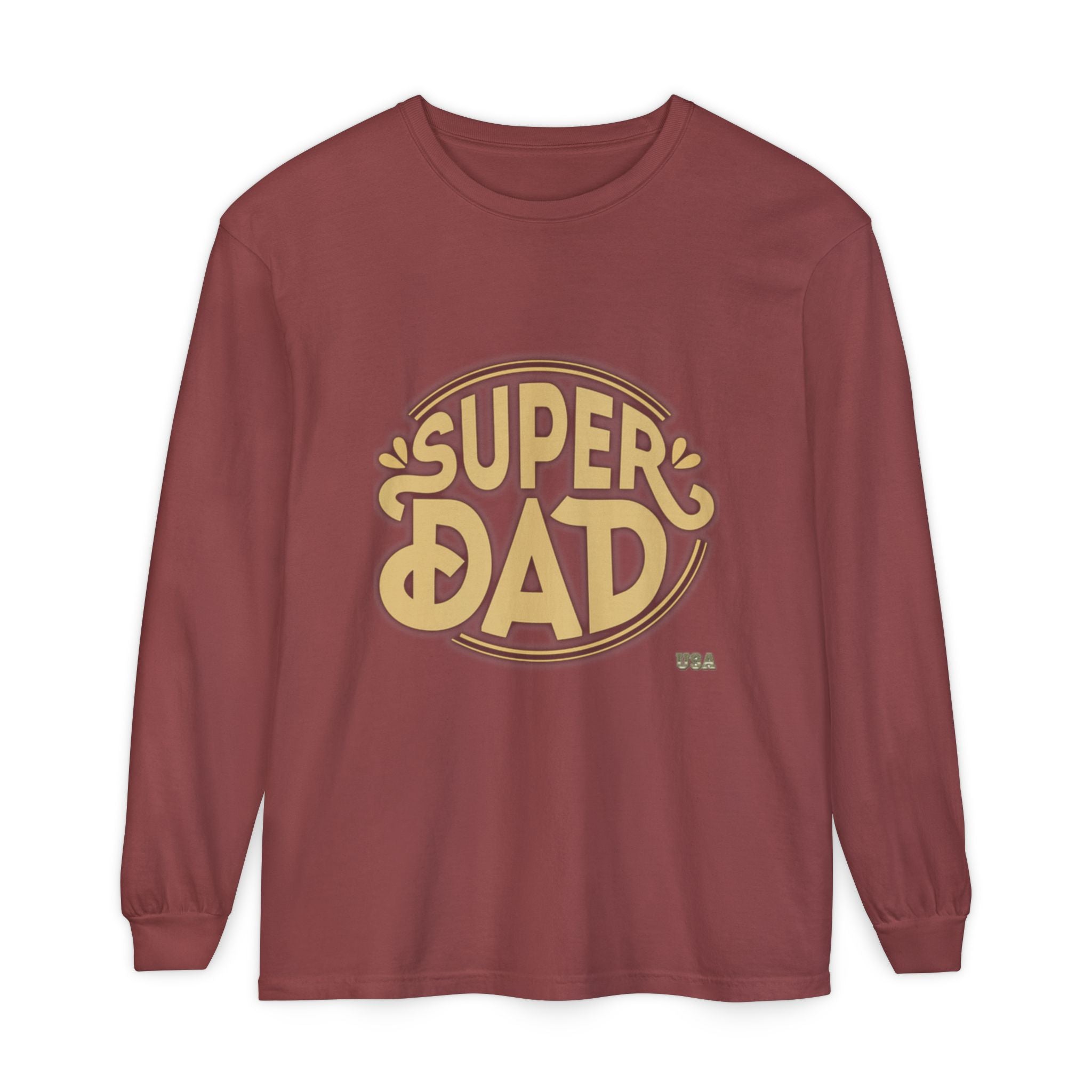 Super Dad Retro Badge Long Sleeve T-Shirt | Father’s Day Tee