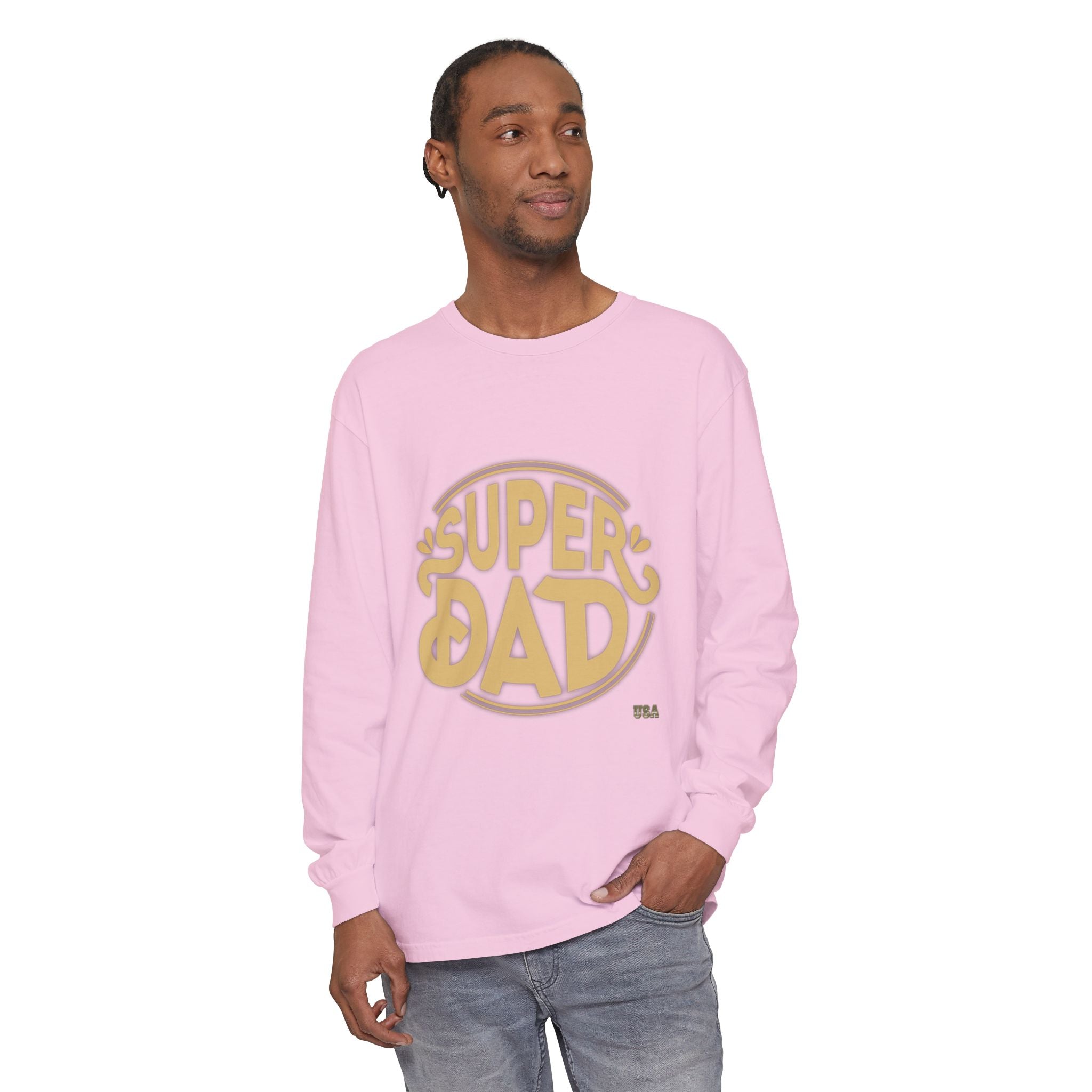 Super Dad Retro Badge Long Sleeve T-Shirt | Father’s Day Tee